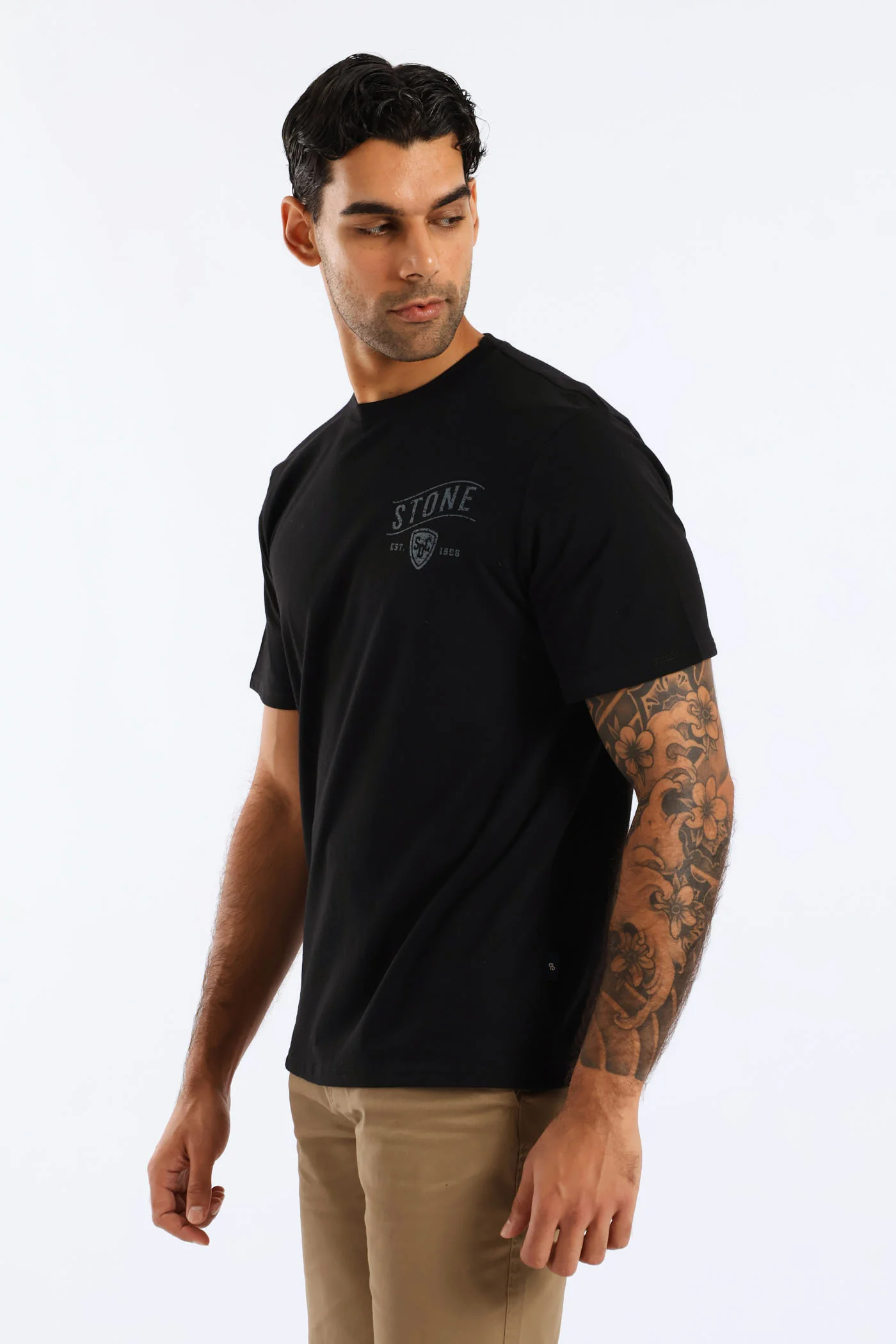 Eagle Front & Back Tee - Black - Image 4