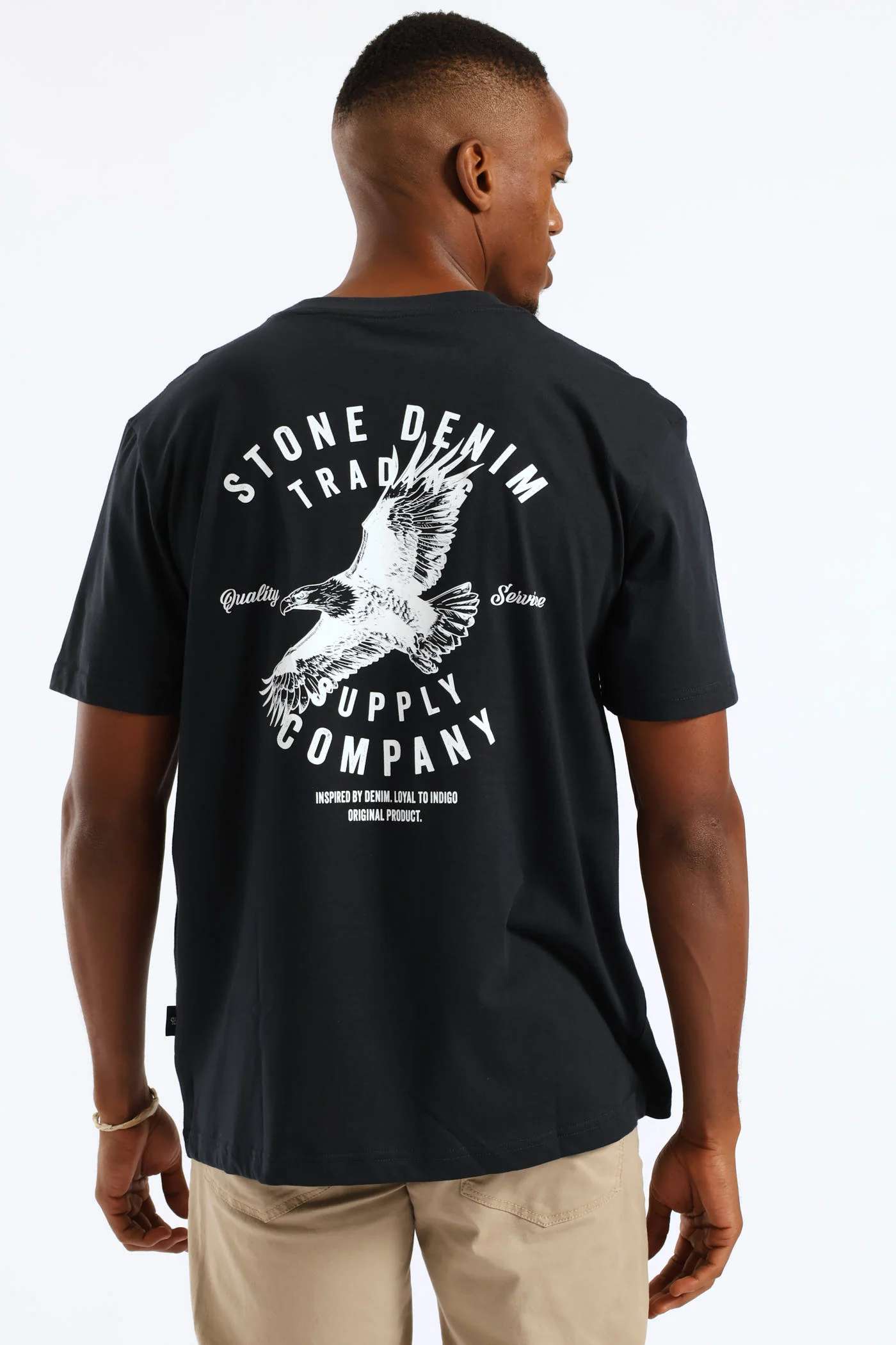 Eagle Front & Back Tee - Navy - Image 2