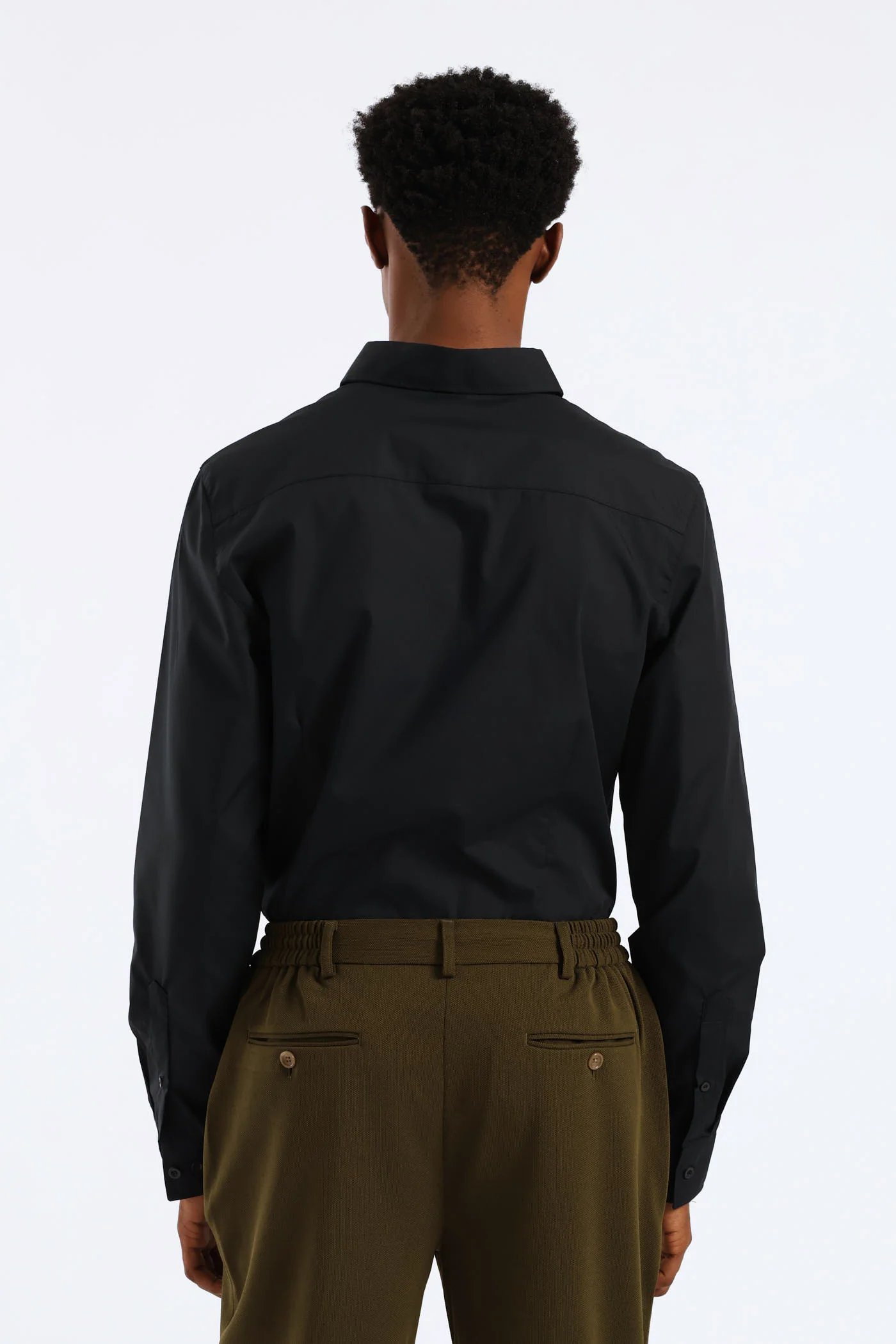 Easy Care Long Sleeve Shirt - Black - Image 3