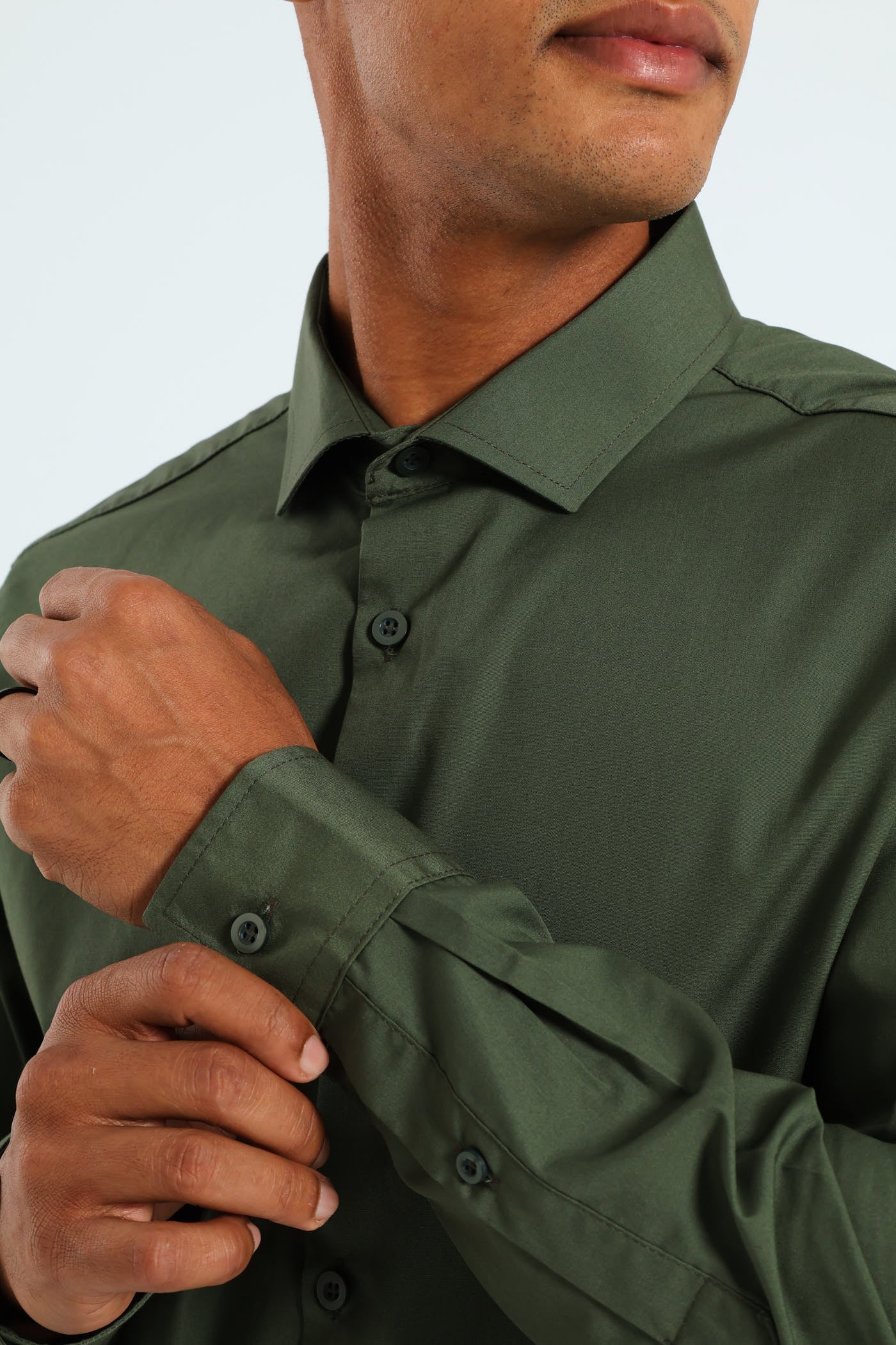 Easy Care Long Sleeve Shirt - Fatigue - Image 2