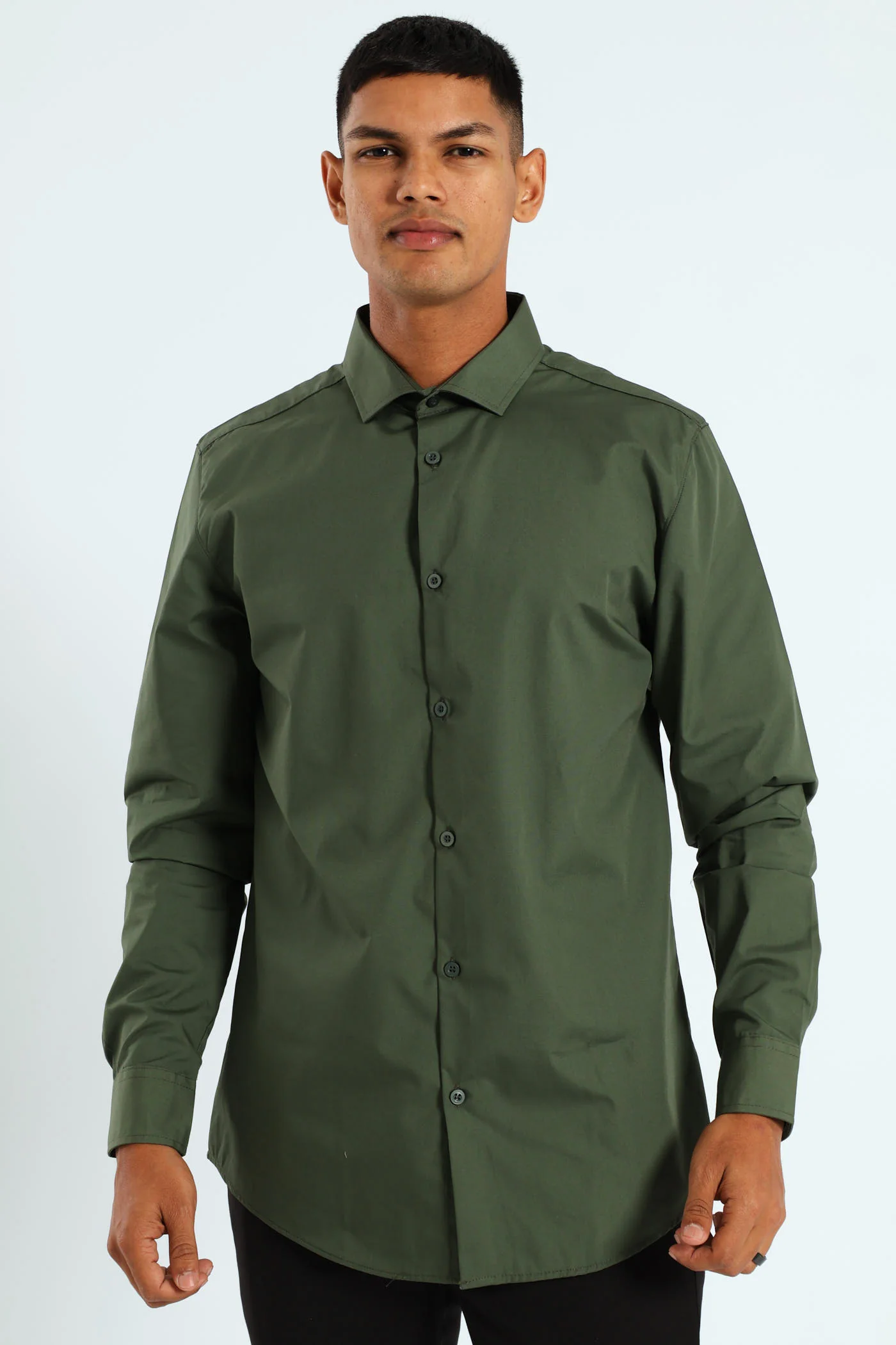 Easy Care Long Sleeve Shirt - Fatigue - Image 3