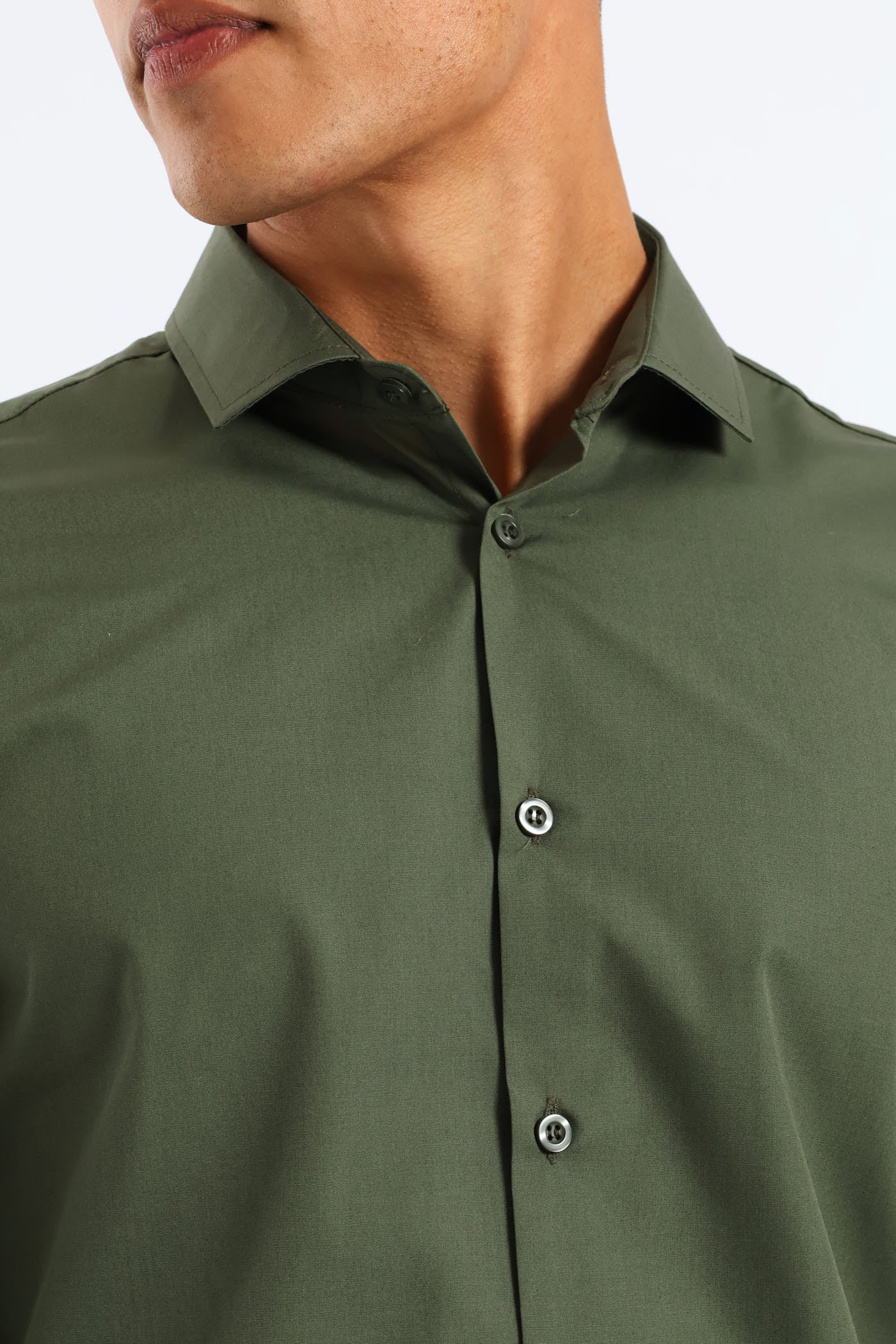 Easy Care Long Sleeve Shirt - Fatigue - Image 2