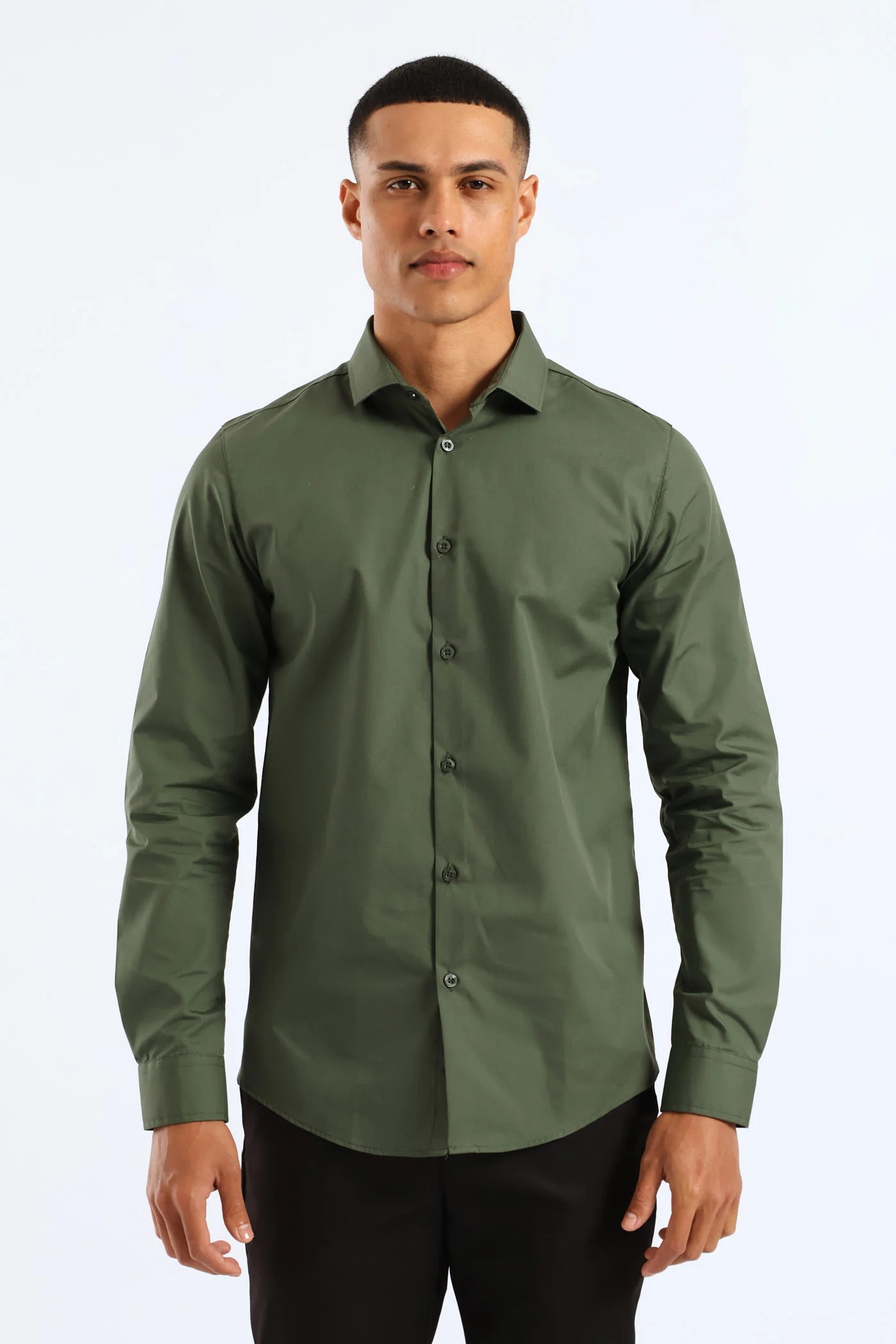 Easy Care Long Sleeve Shirt - Fatigue - Image 3
