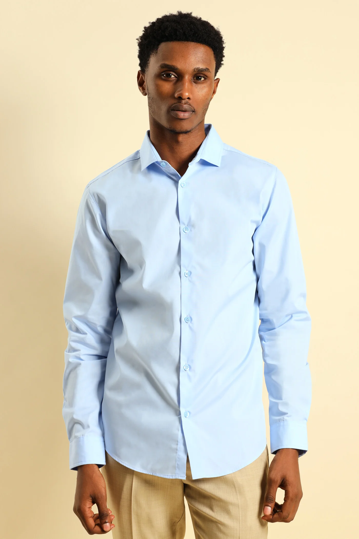 Easy Care Long Sleeve Shirt - Light Blue - Image 2