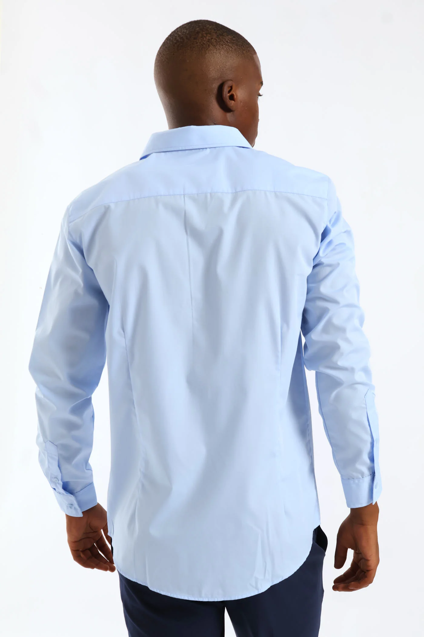 Easy Care Long Sleeve Shirt - Light Blue - Image 4