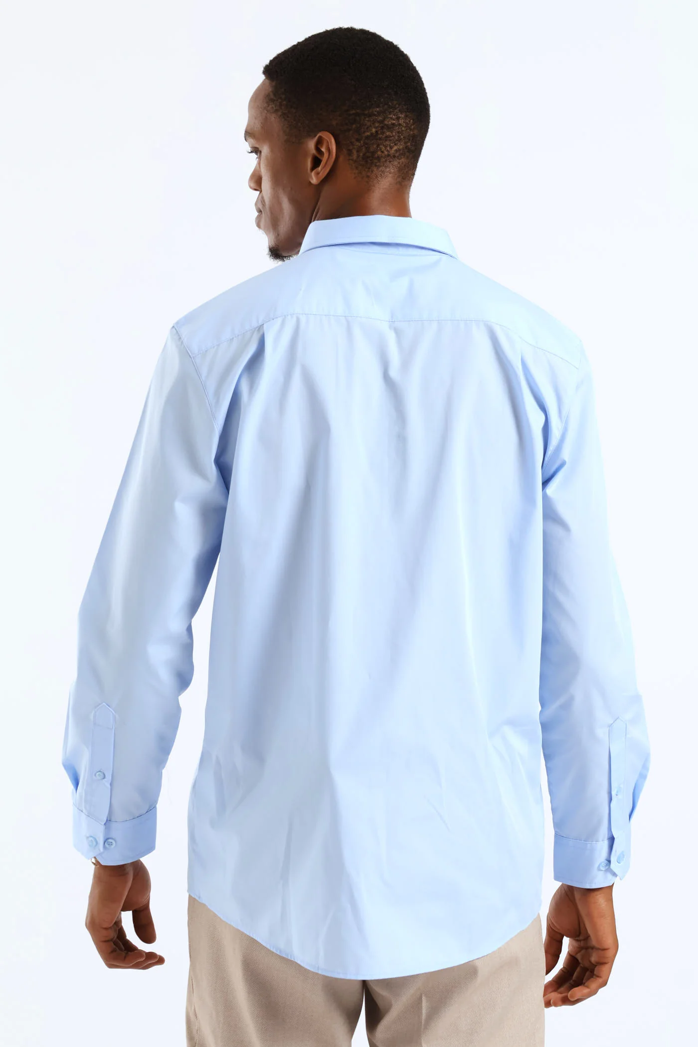 Easy Care Long Sleeve Shirt - Light Blue - Image 5