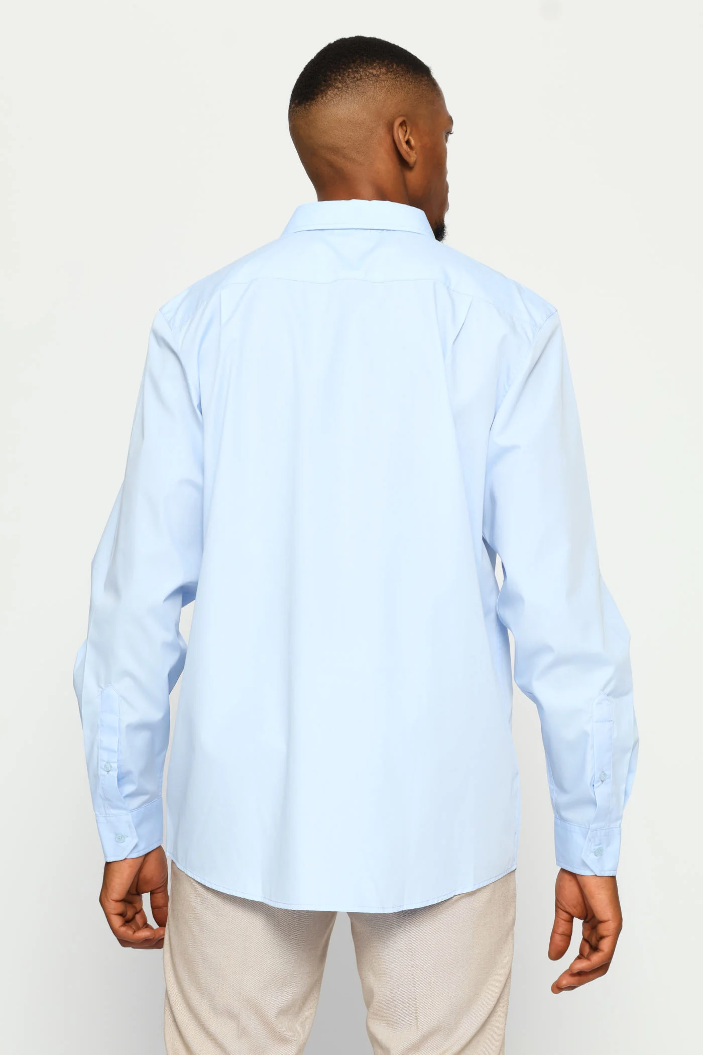 Easy Care Long Sleeve Shirt - Light Blue - Image 5