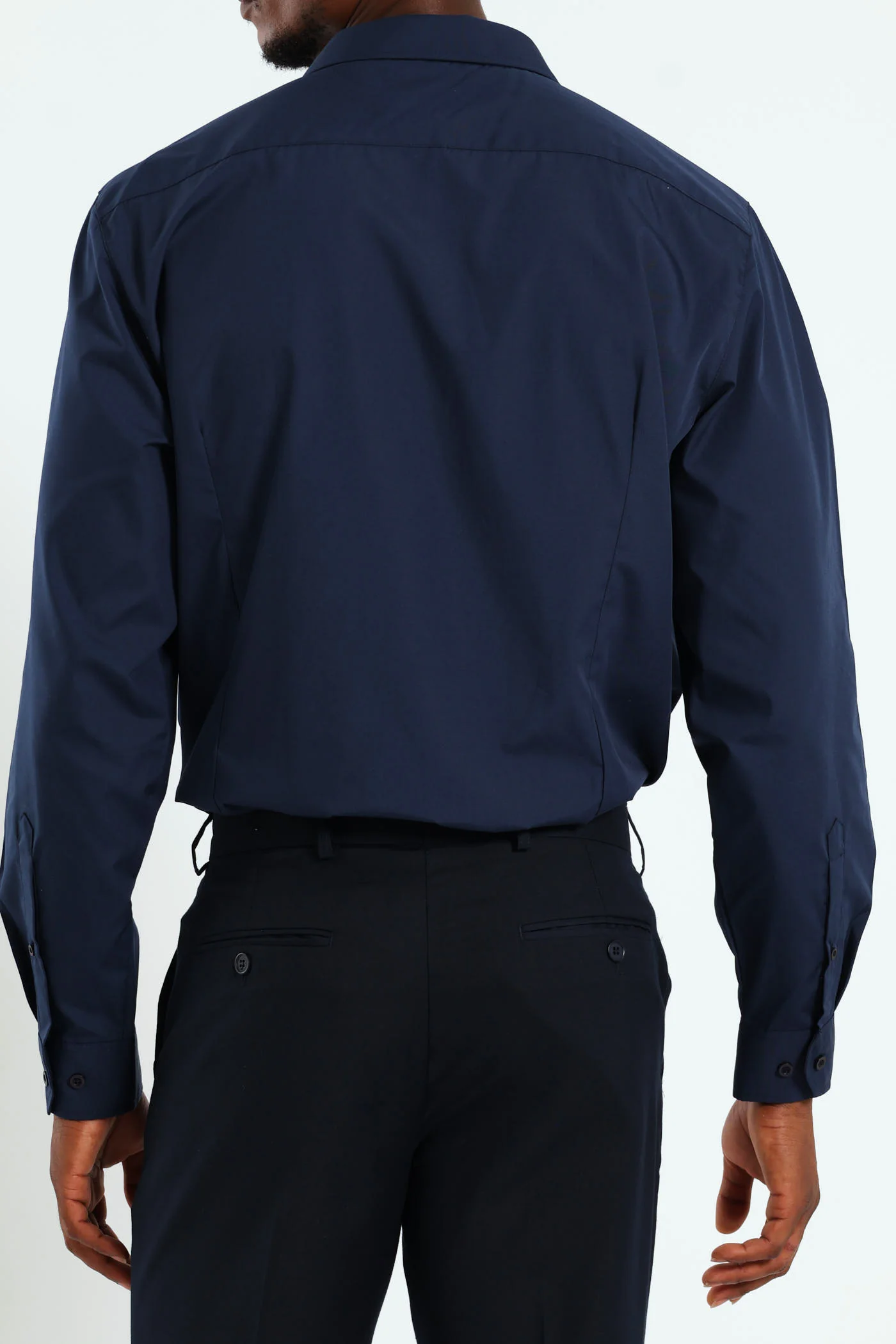 Easy Care Long Sleeve Shirt - Navy - Image 11