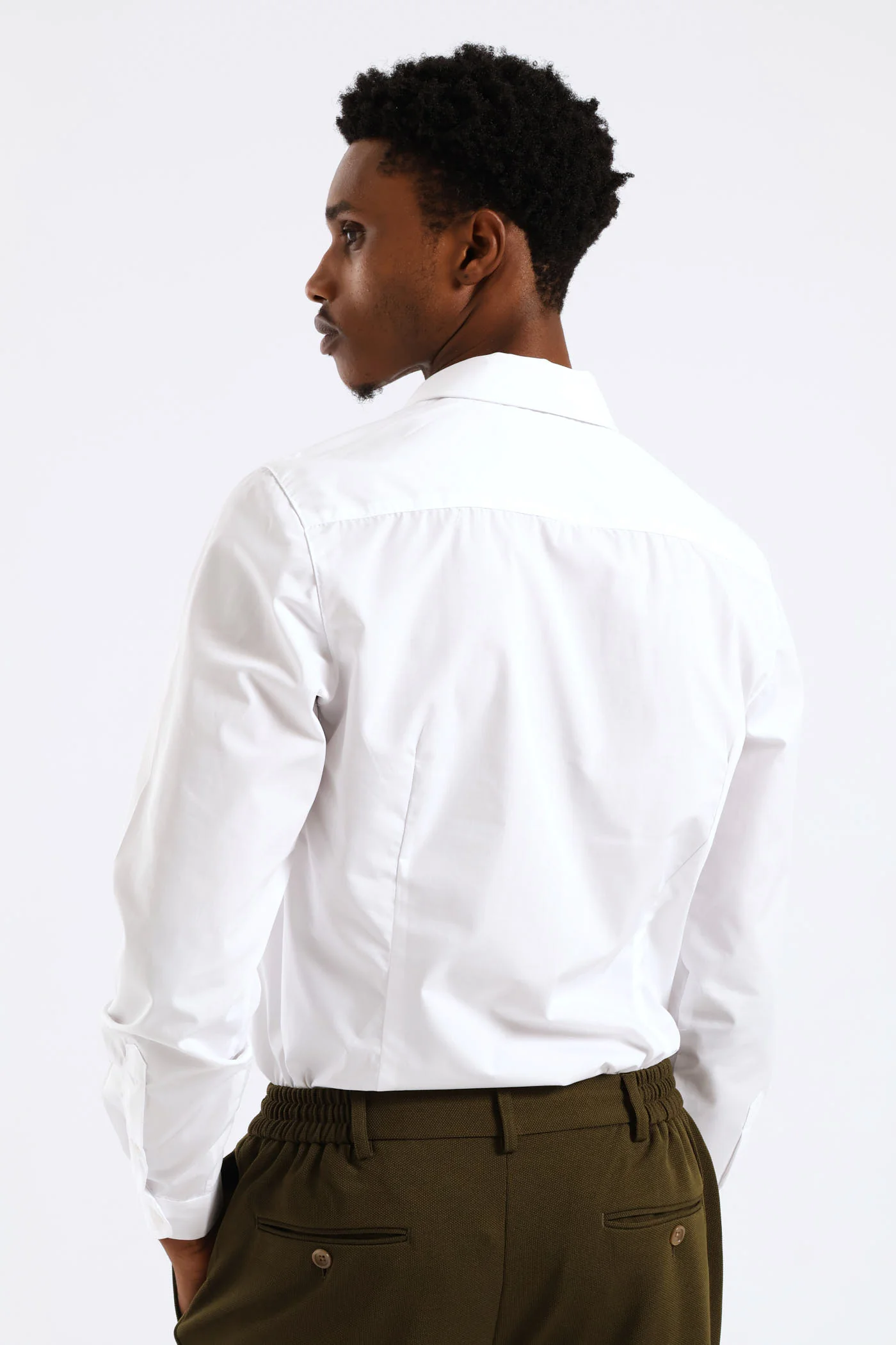 Easy Care Long Sleeve Shirt - White - Image 4