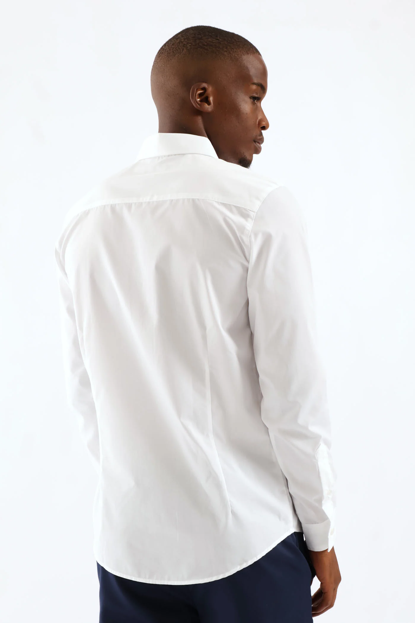 Easy Care Long Sleeve Shirt - White - Image 3