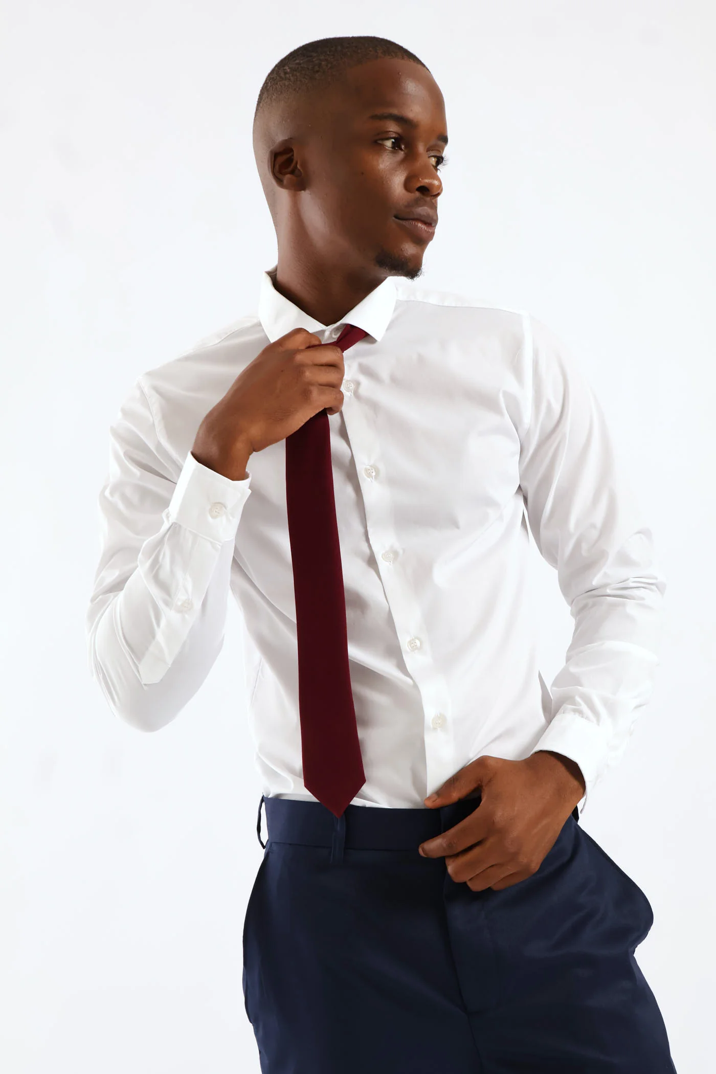 Easy Care Long Sleeve Shirt - White - Image 4