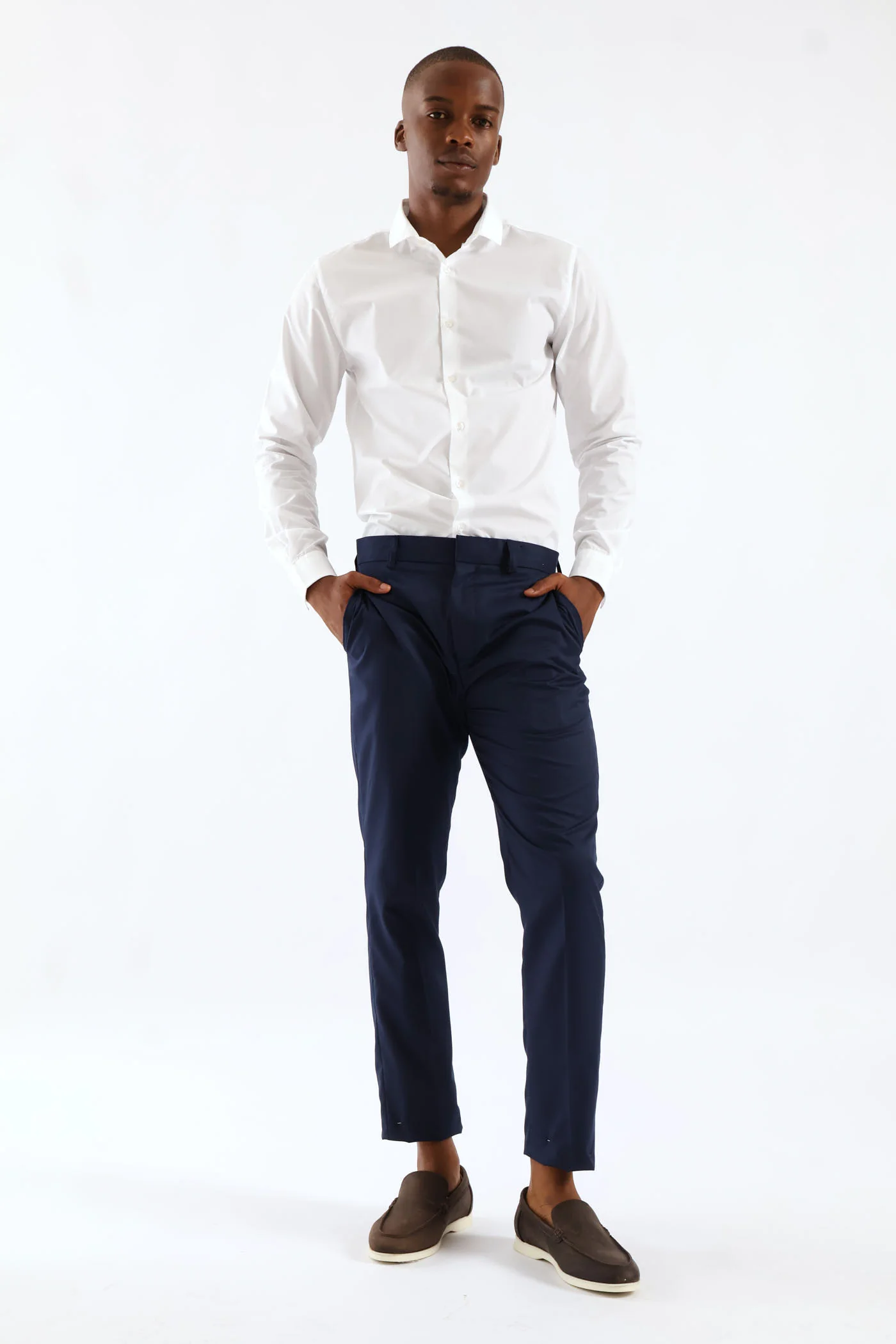 Easy Care Long Sleeve Shirt - White - Image 5