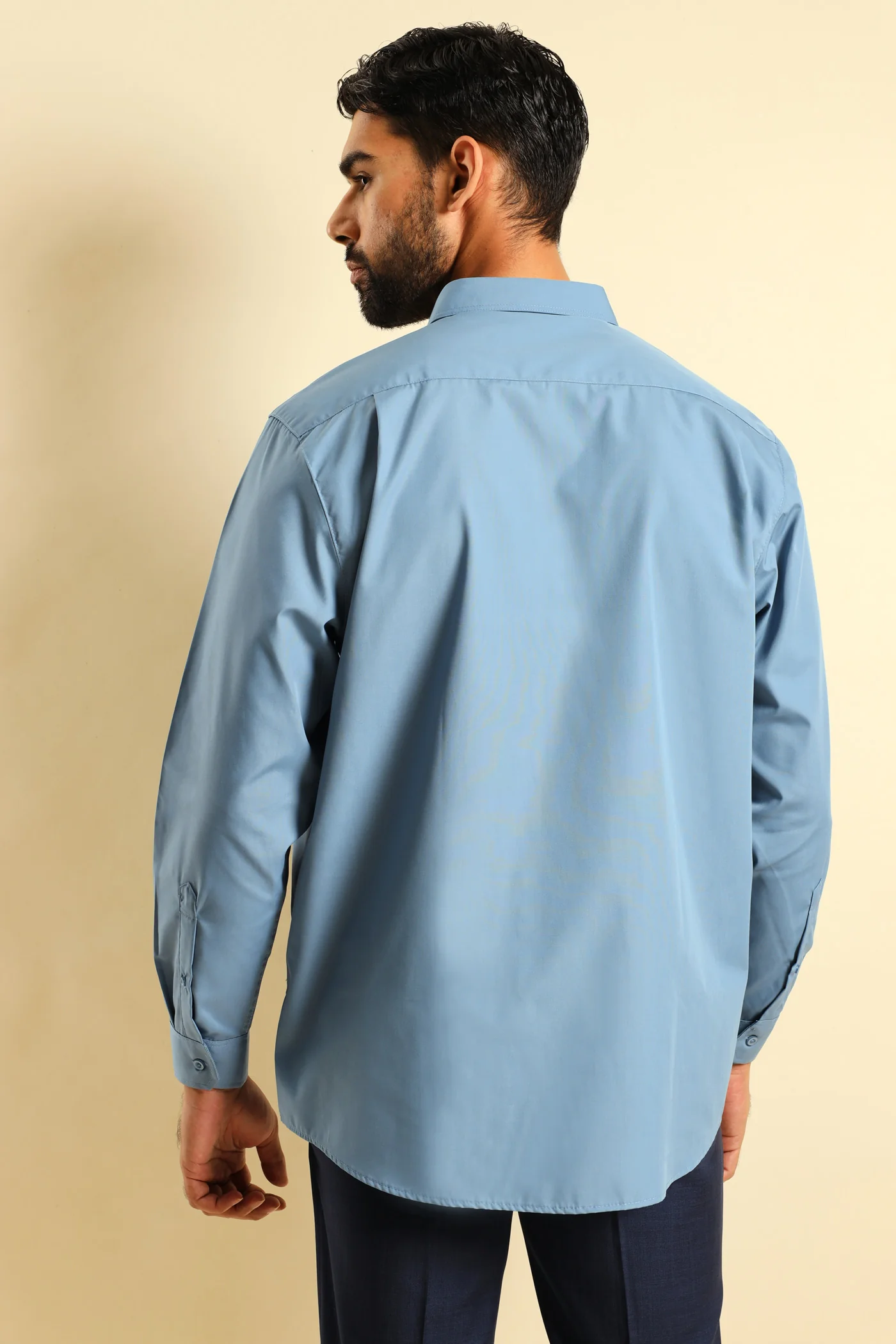 Easy Care Long Sleeve Shirt - Airforce - Image 4