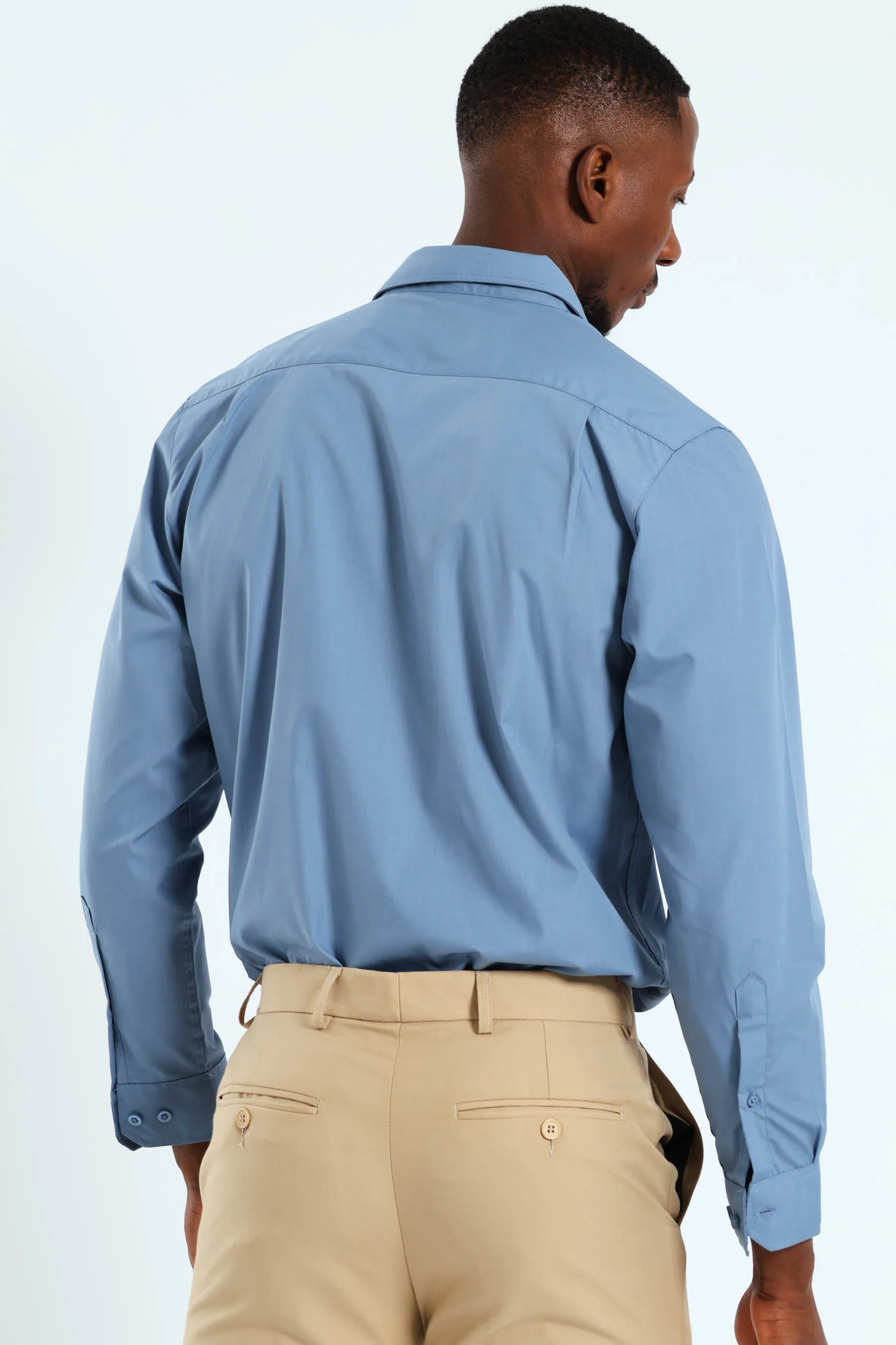 Easy Care Long Sleeve Shirt - Airforce - Image 7