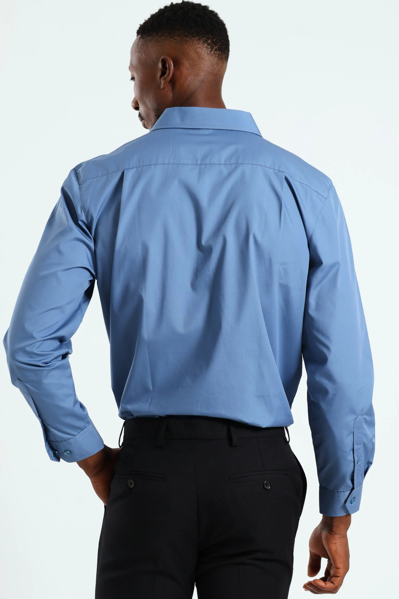 Easy Care Shirt - Mid Blue - Image 4