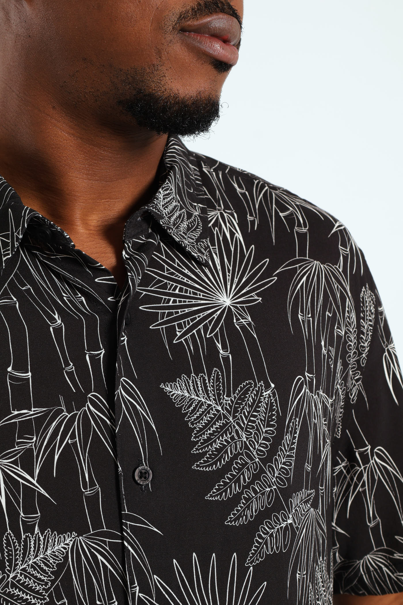 Eco Rayon Jungle Snake Shirt - Black - Image 2