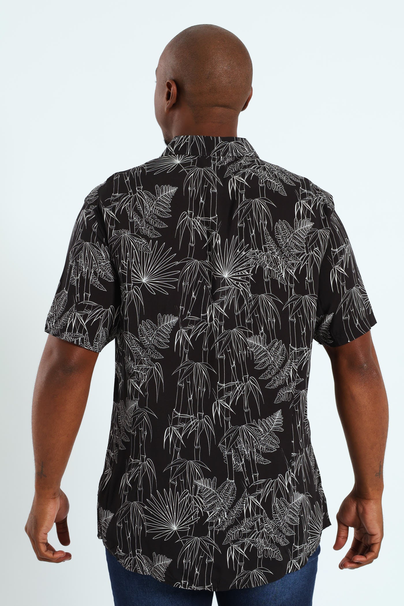 Eco Rayon Jungle Snake Shirt - Black - Image 3
