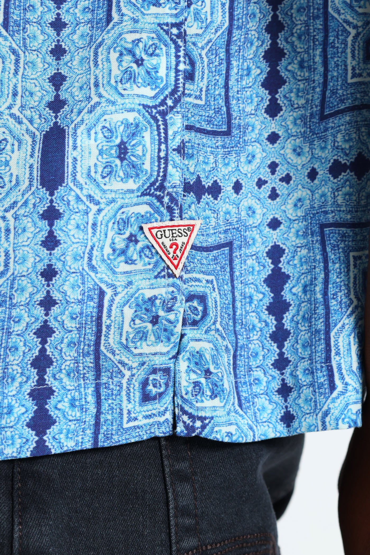 Eco Rayon Tile Shirt - Blue - Image 4