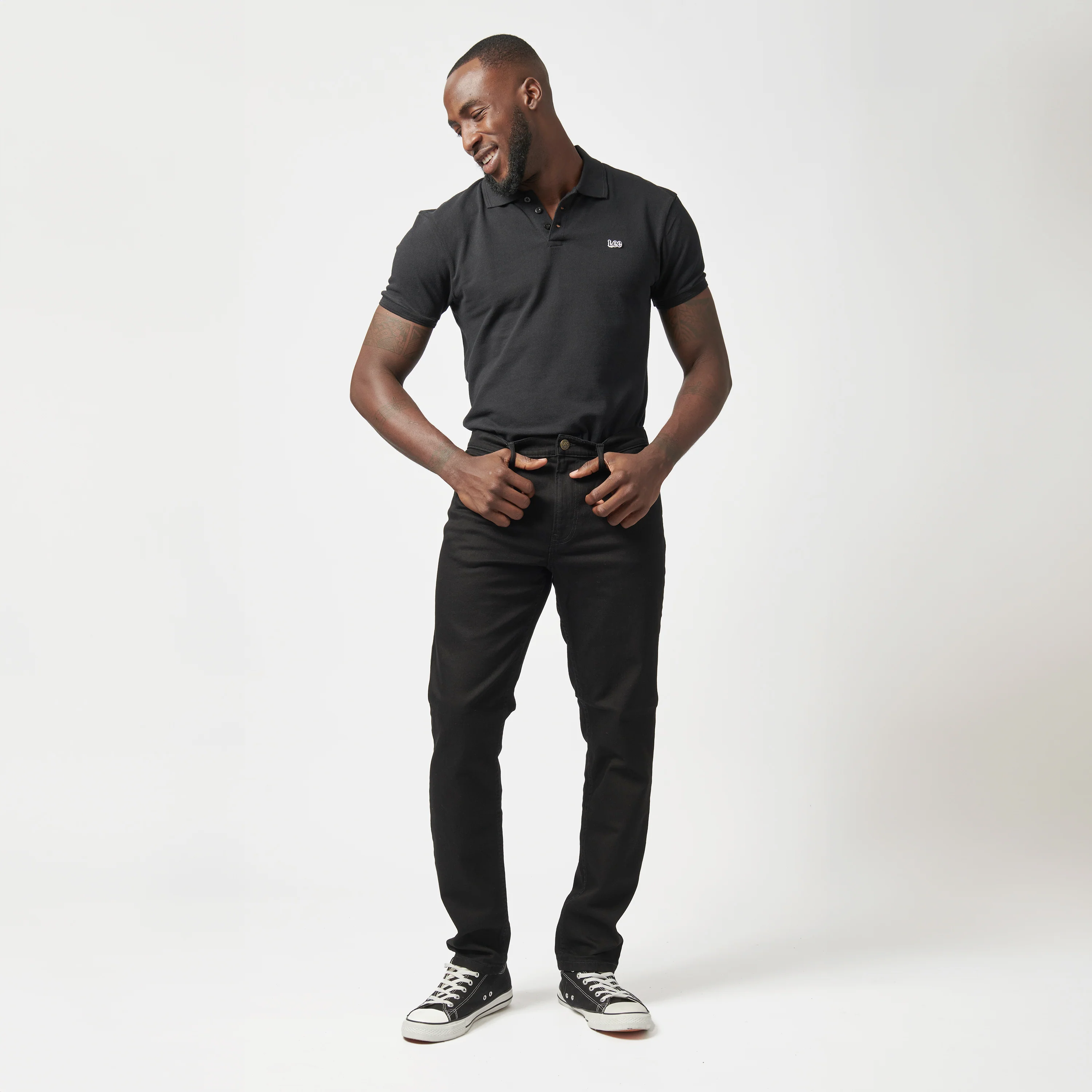 Eddie Regular Tapered Leg Denim - Black - Image 3