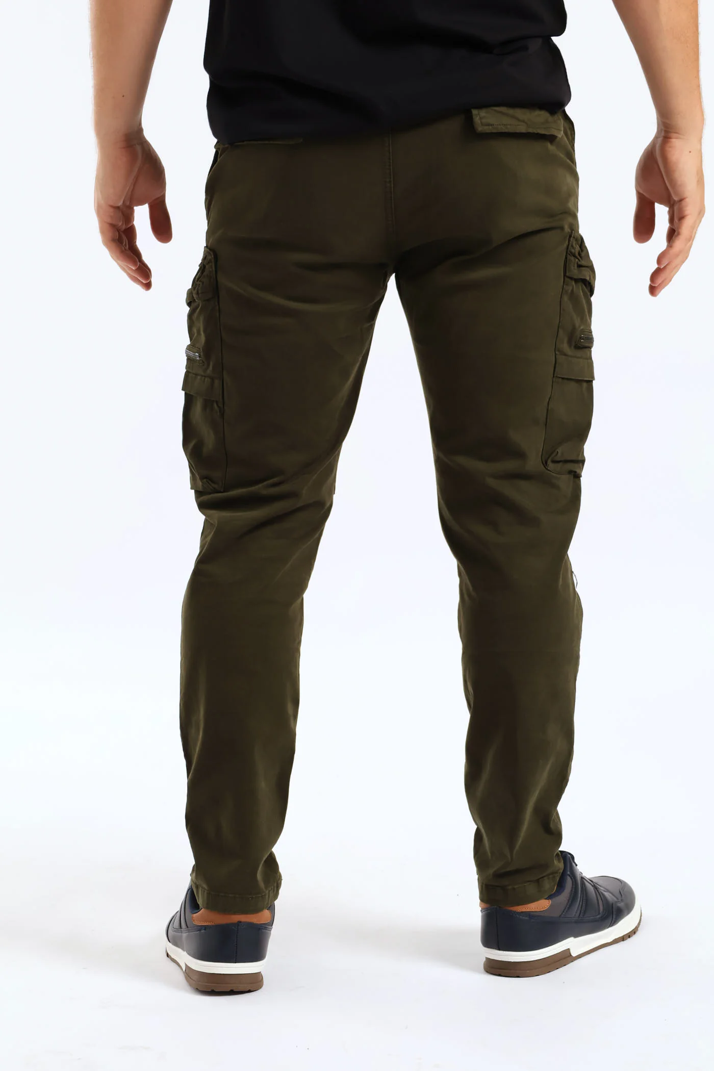 Elasticated Cargo Pant - Olive - Image 4