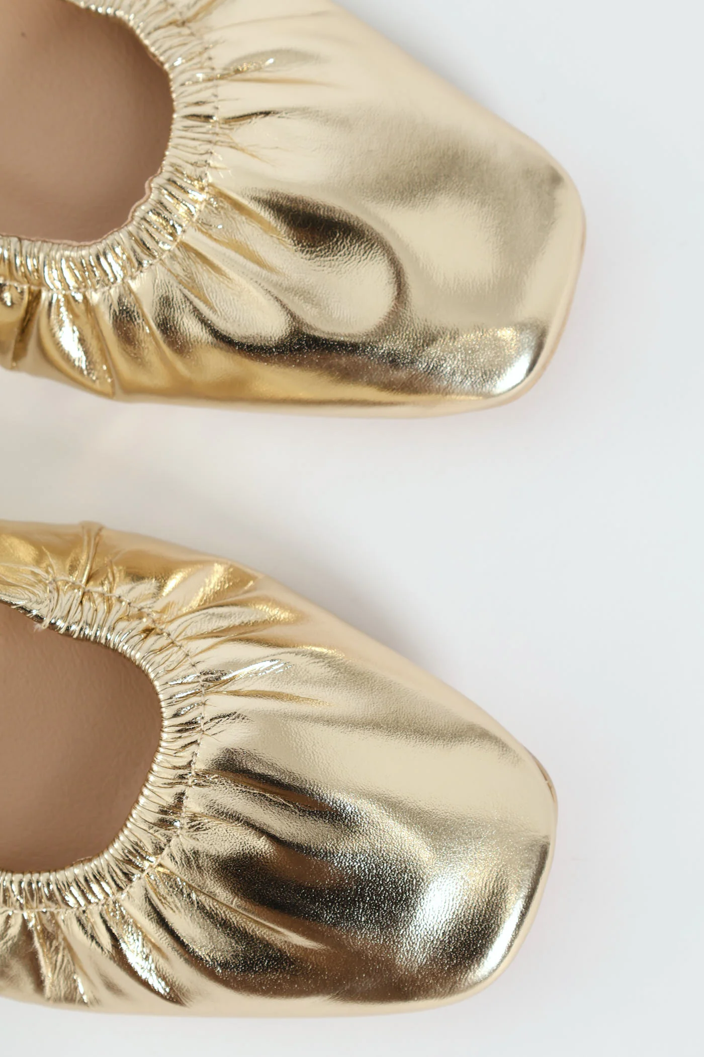 Elasticated Slingback Pump - Gold - Image 2