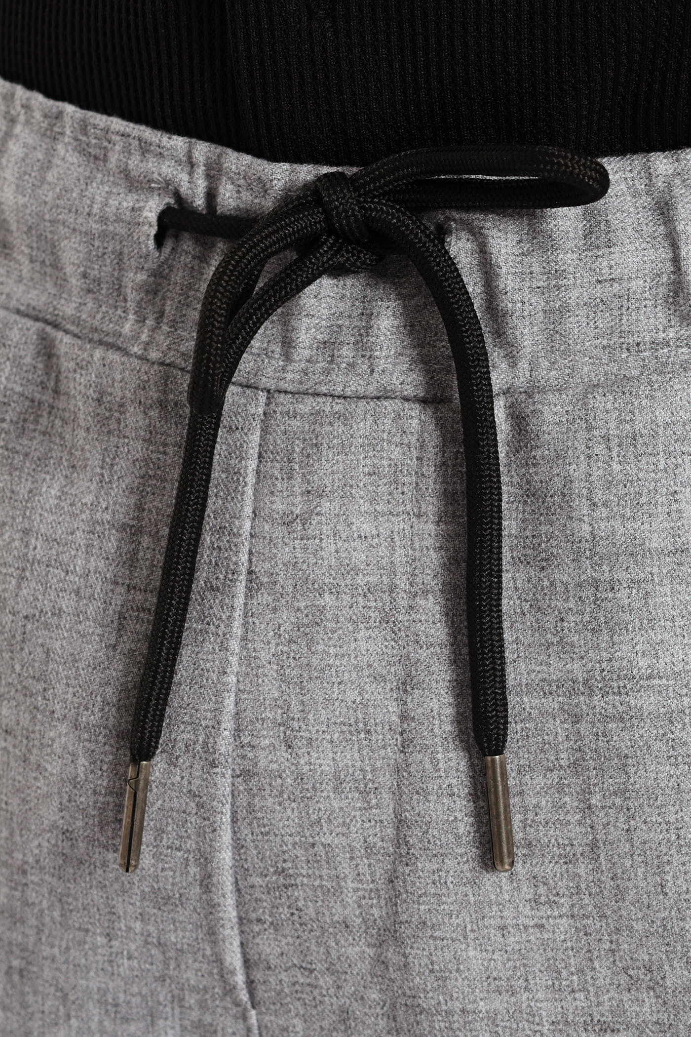 Elasticated Trousers - Grey Melange - Image 2