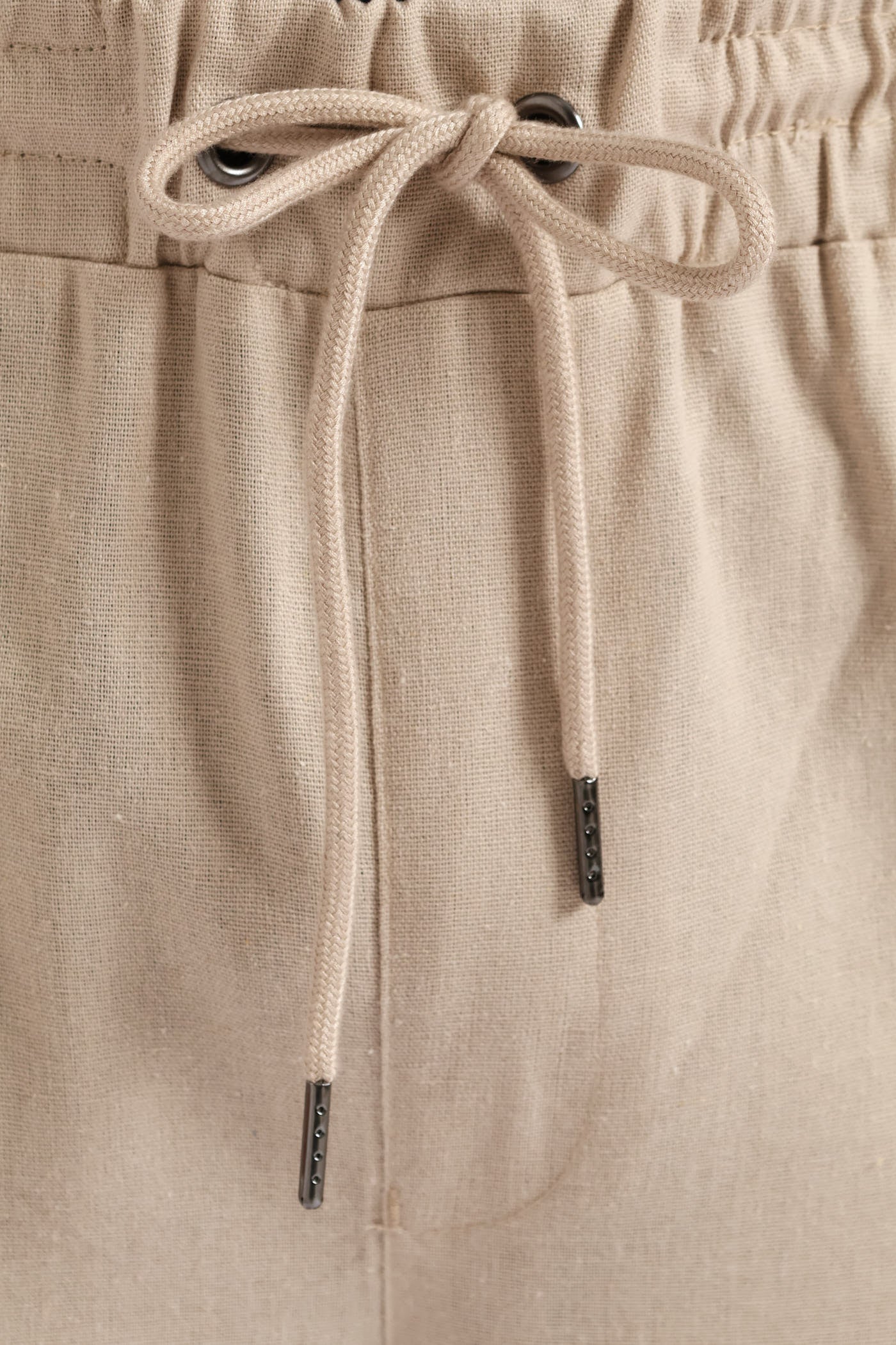 Elasticated Zip Detail Trouser - Neutral - Image 5