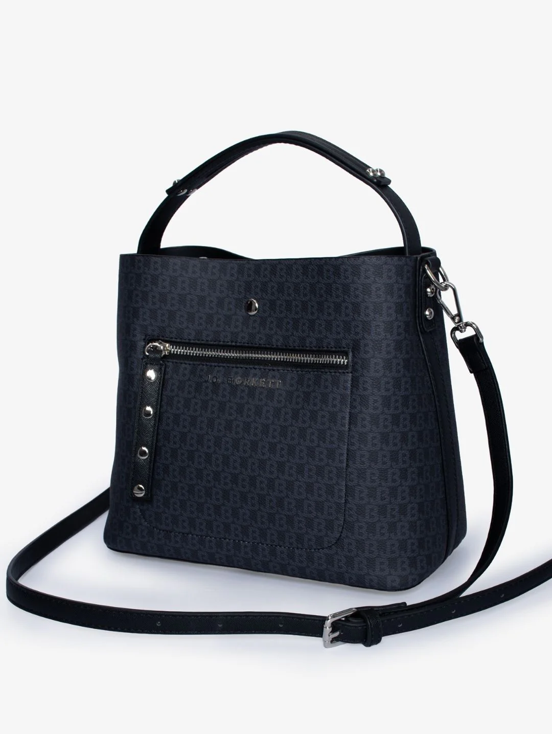 Elexi Logo Zip Front Bag - Black - Image 3