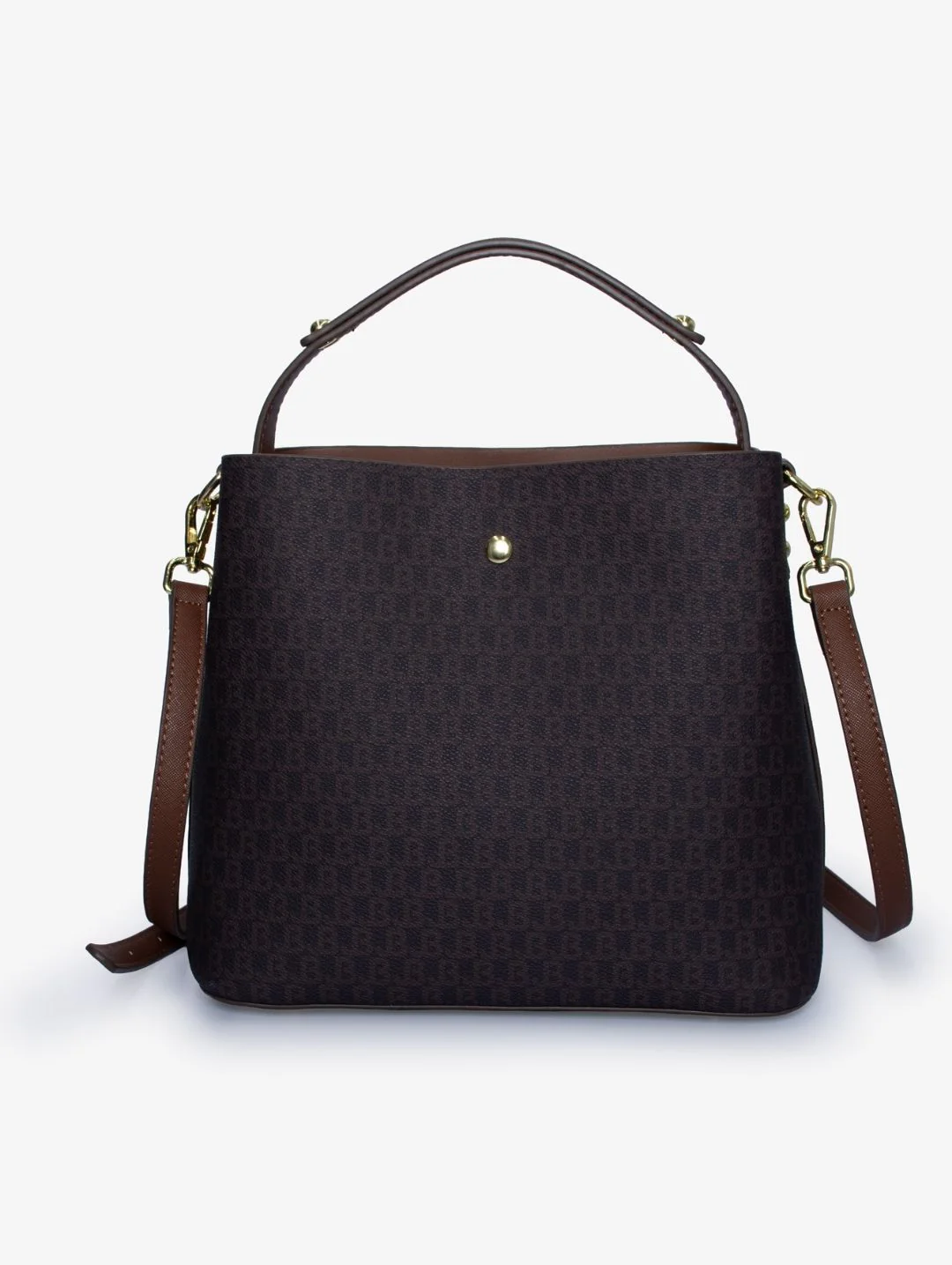 Elexi Logo Zip Front Bag - Brown - Image 4
