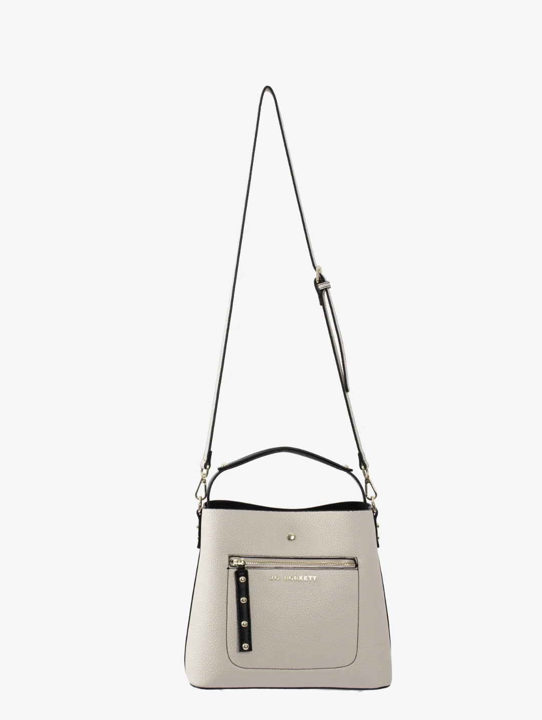 Elexi-Zip Front Bag - Cream - Image 5
