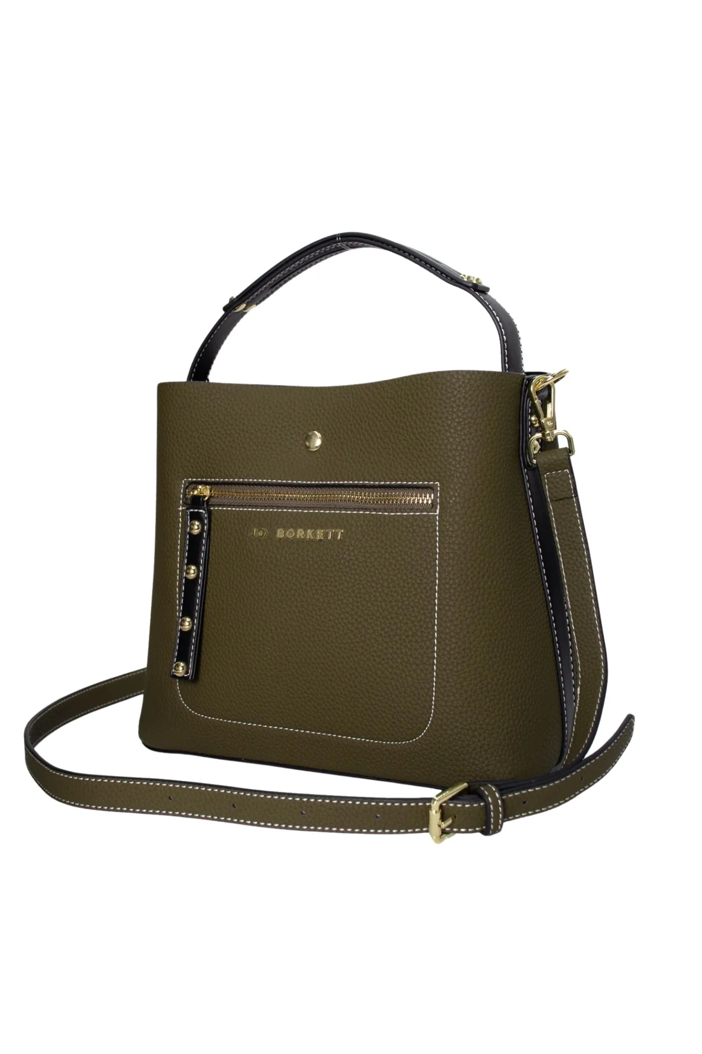 Elexi-Zip Front Bag - Olive - Image 3