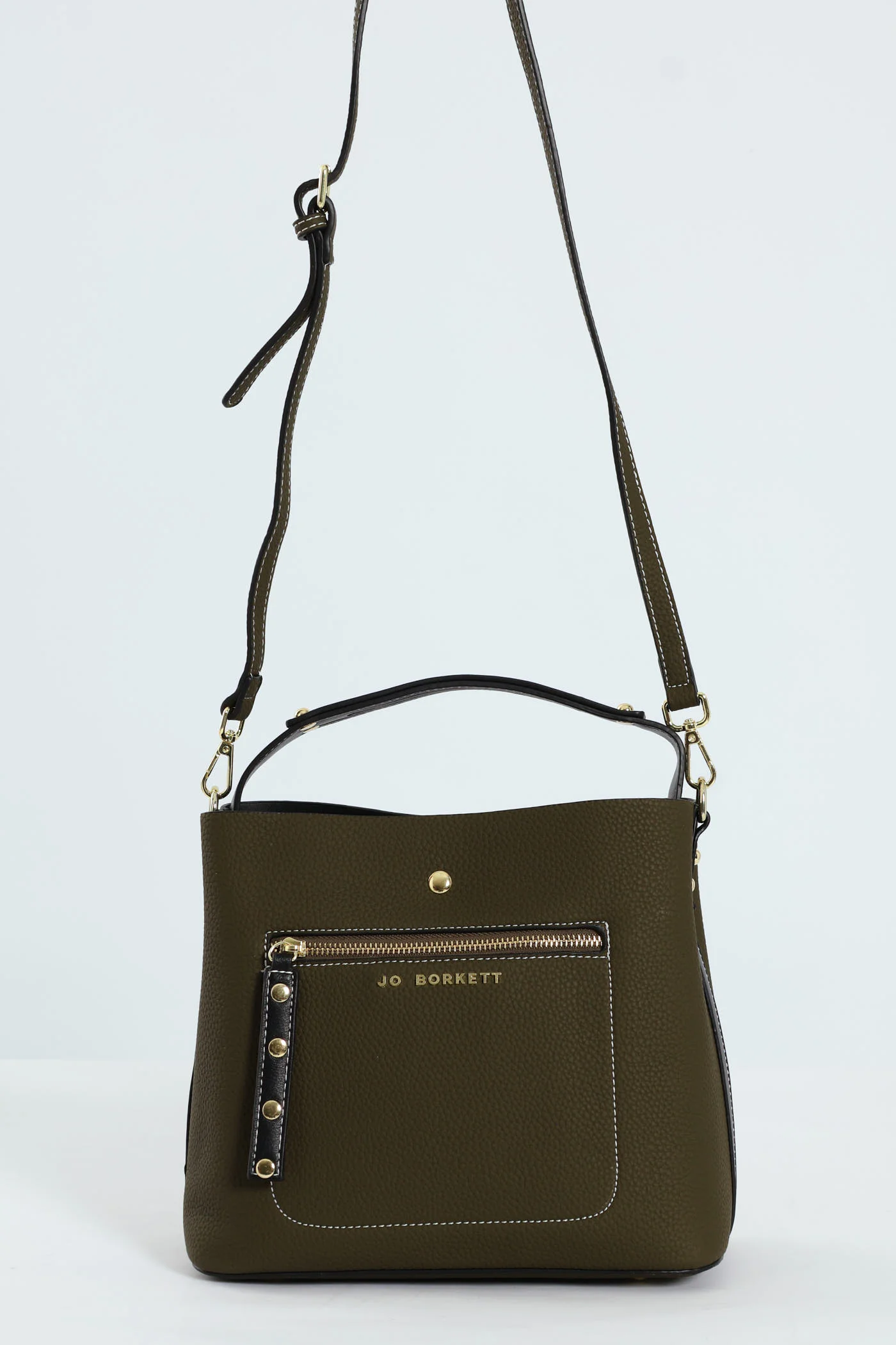 Elexi-Zip Front Bag - Olive - Image 6