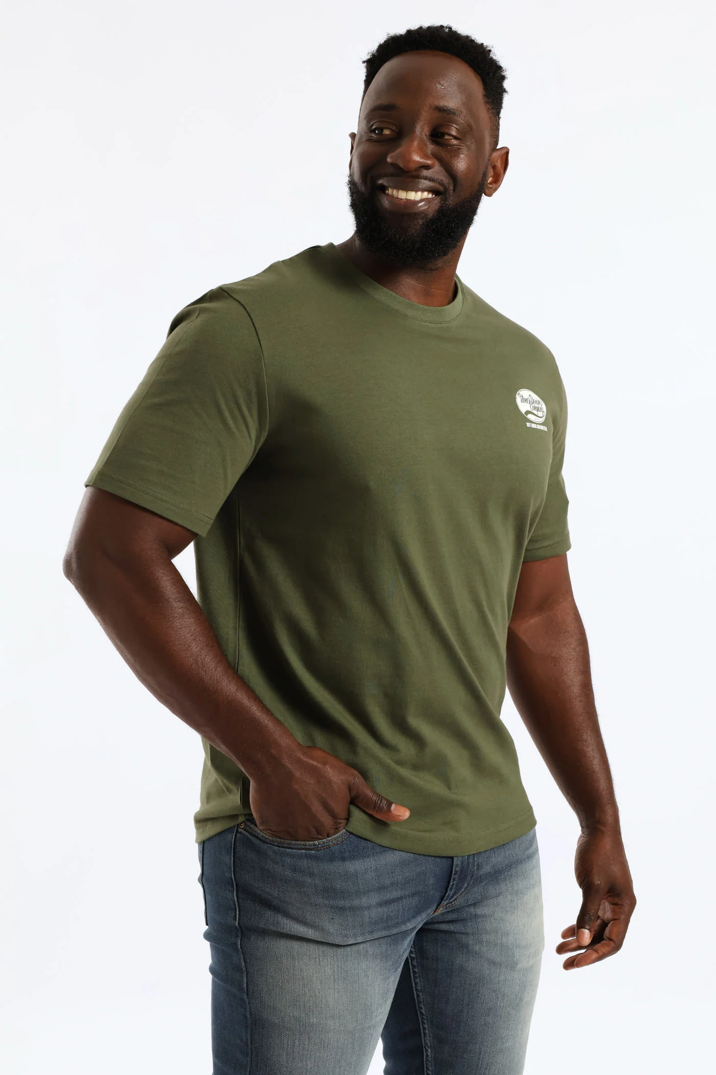 Ellipse Heavy Weight Tee - Olive - Image 3