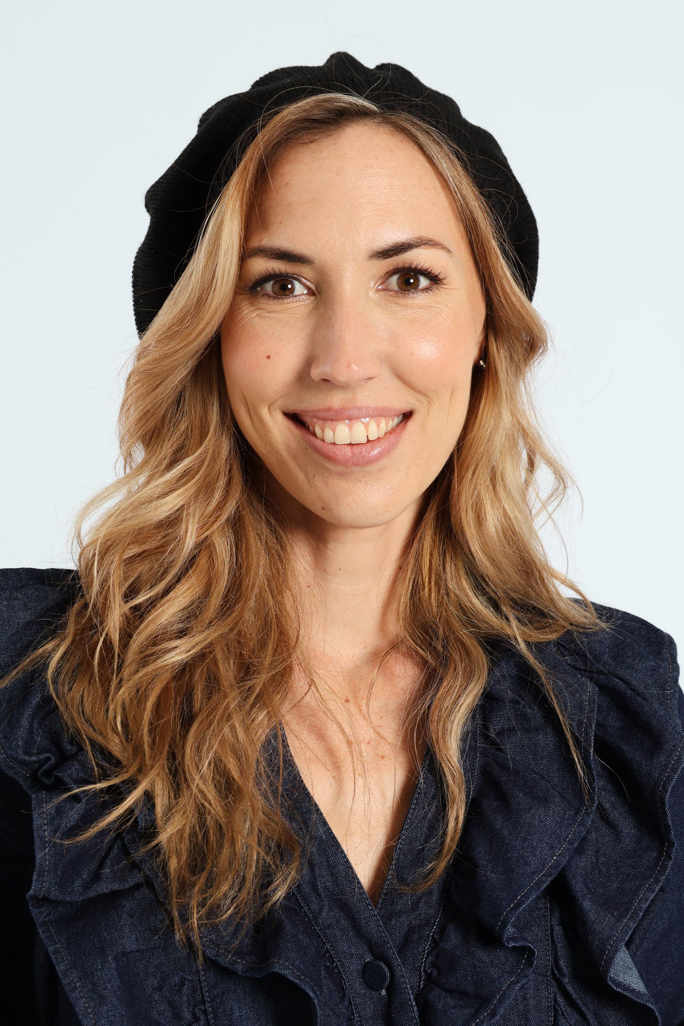 Embellished Knitted Beret - Black - Image 2