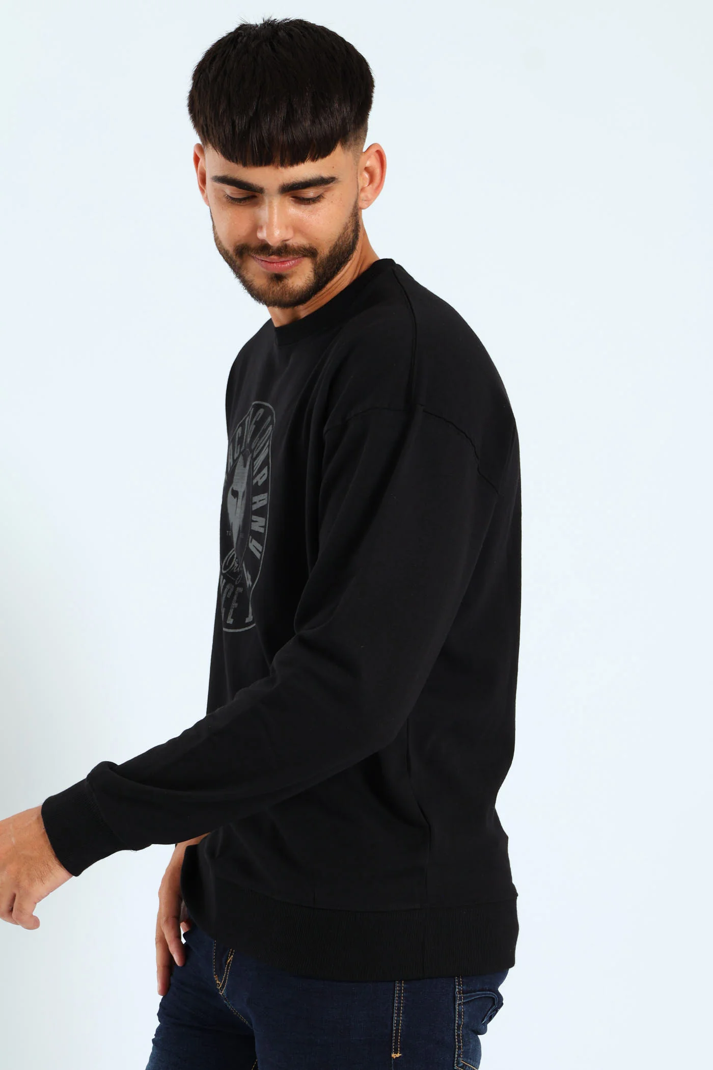 Emblem Crew Top - Black - Image 3