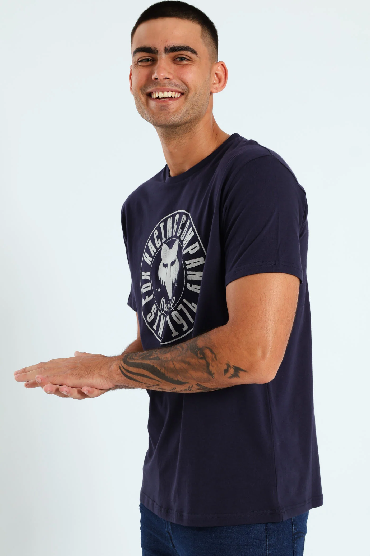 Emblem Short Sleeve Tee - Navy - Image 2