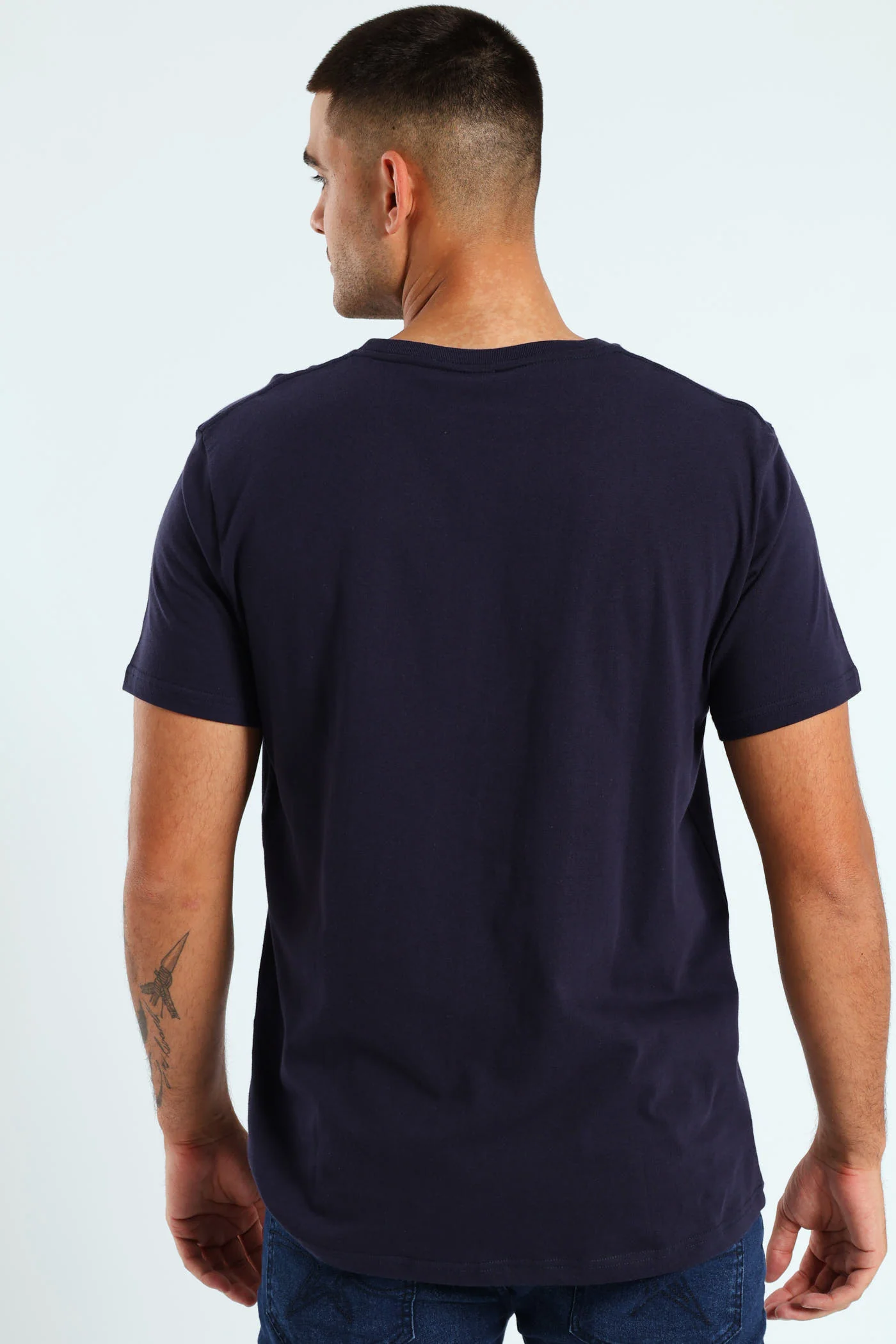 Emblem Short Sleeve Tee - Navy - Image 3