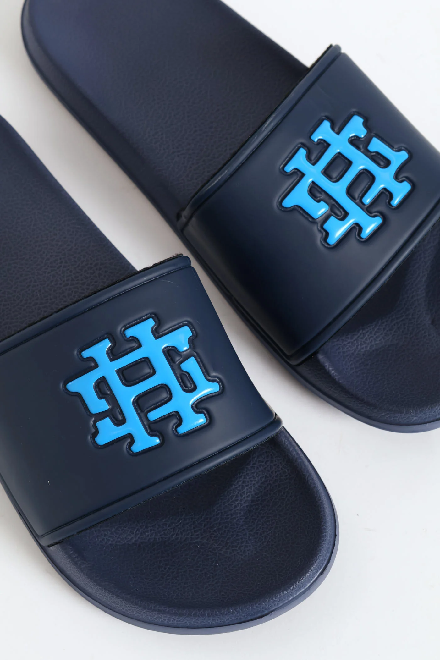 Embossed Brand On Upper Pool Slide - Navy/Blue - Image 2