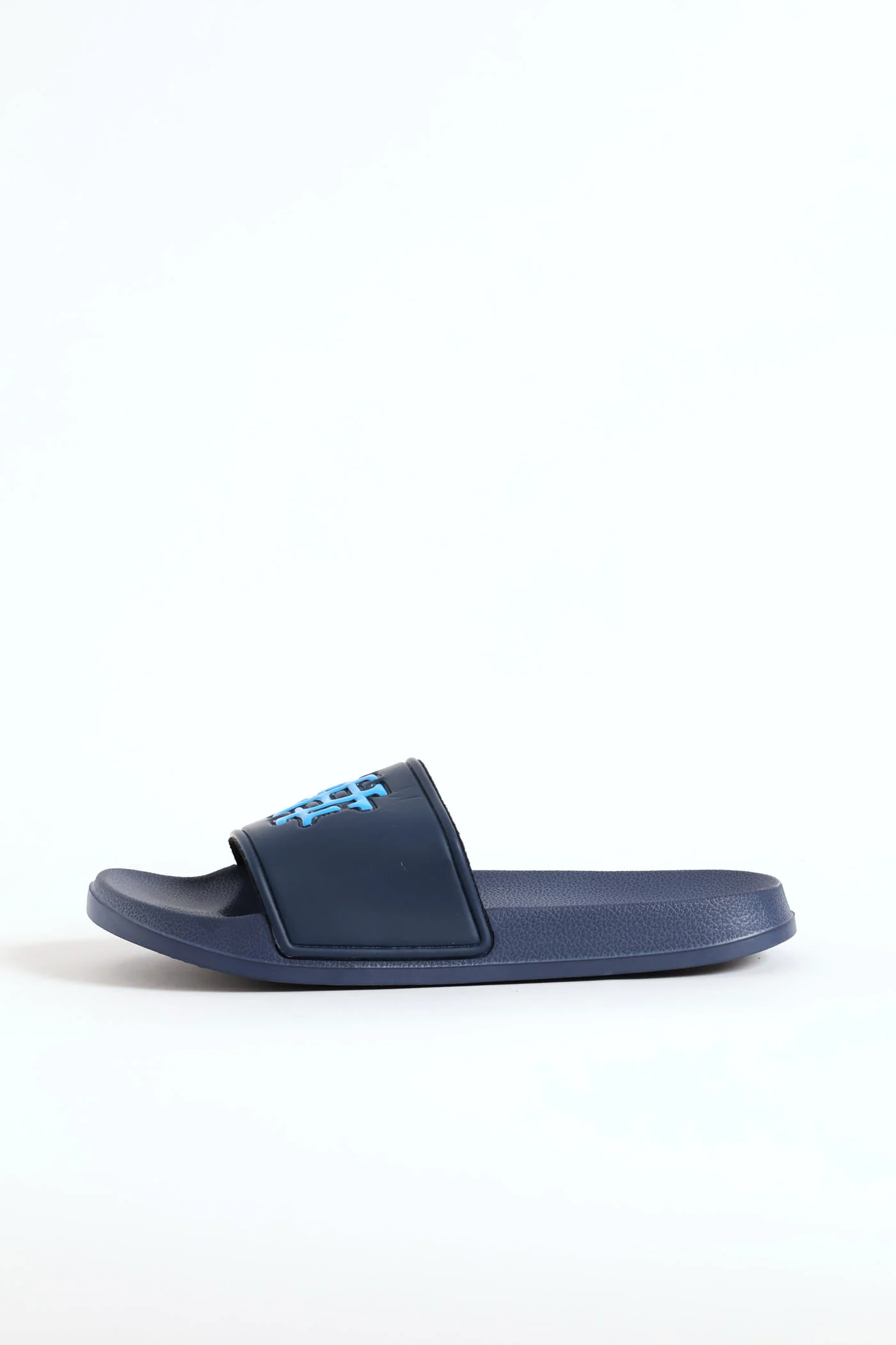 Embossed Brand On Upper Pool Slide - Navy/Blue - Image 4