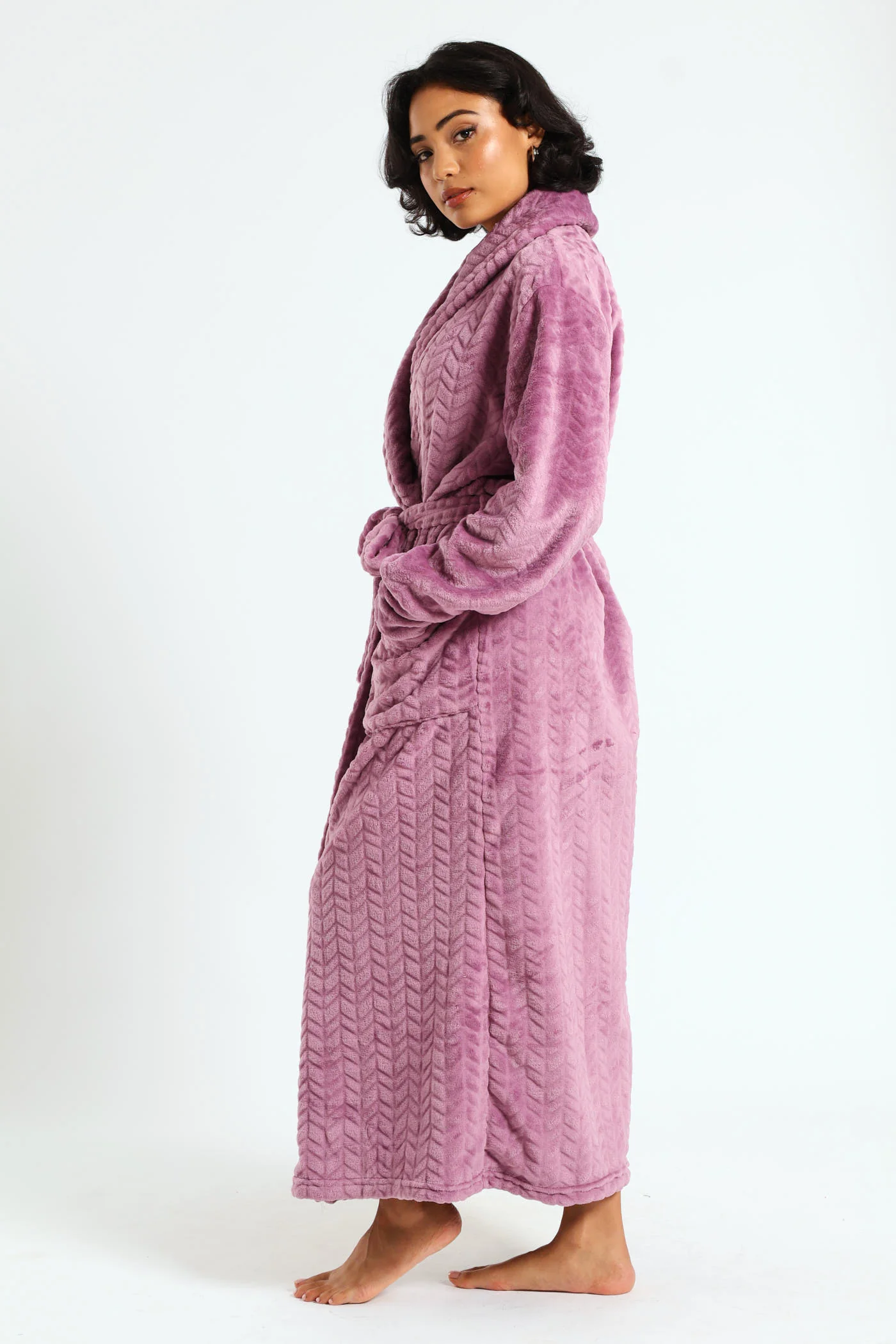 Embossed Gown - Purple - Image 3