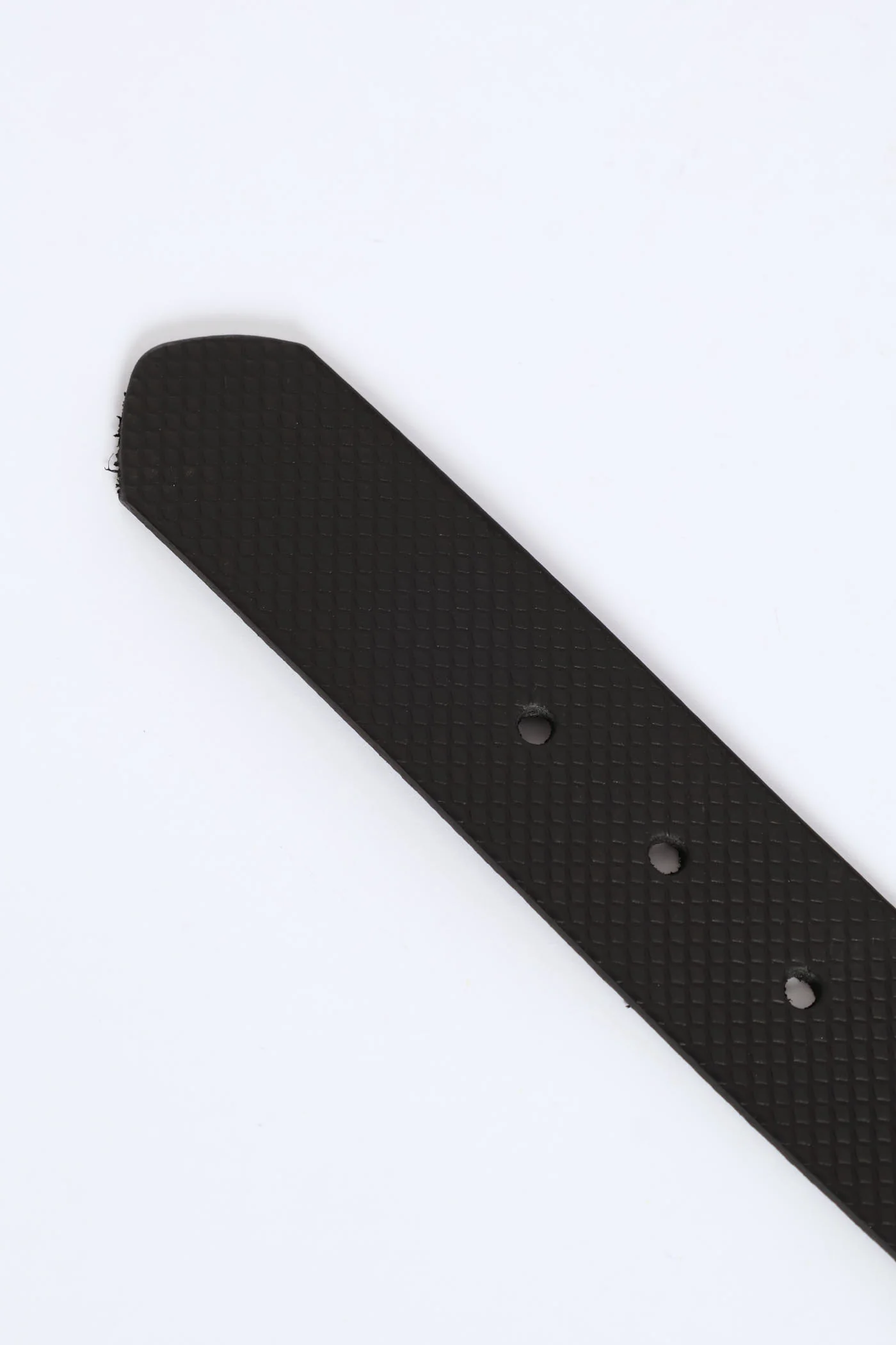 Embossed Leather Belt - Black - Image 3