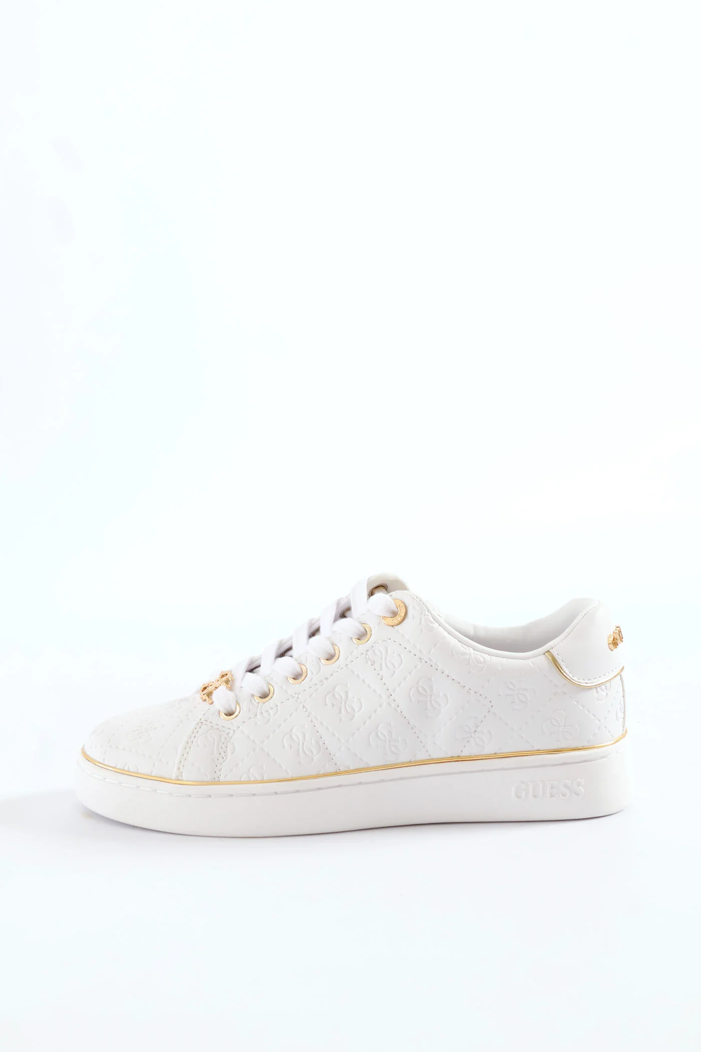Embossed Print Sneaker - White - Image 5