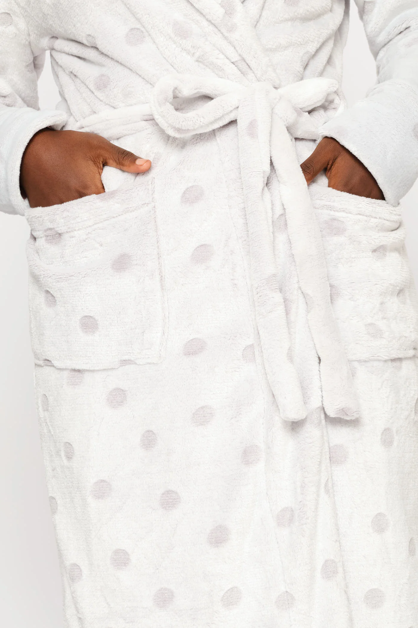 Embossed Spot Gown - Grey - Image 3