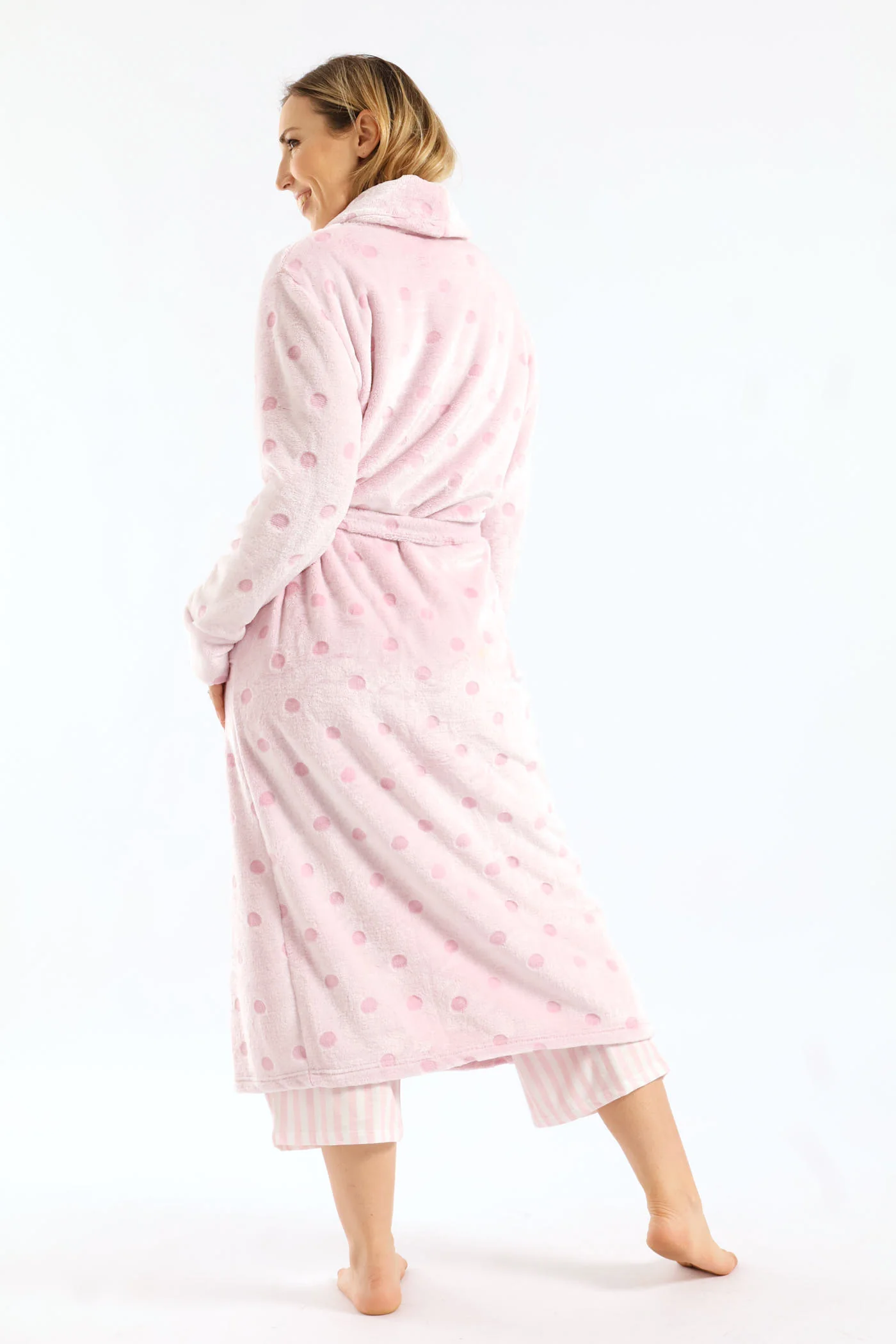 Embossed Spot Gown - Pink - Image 5