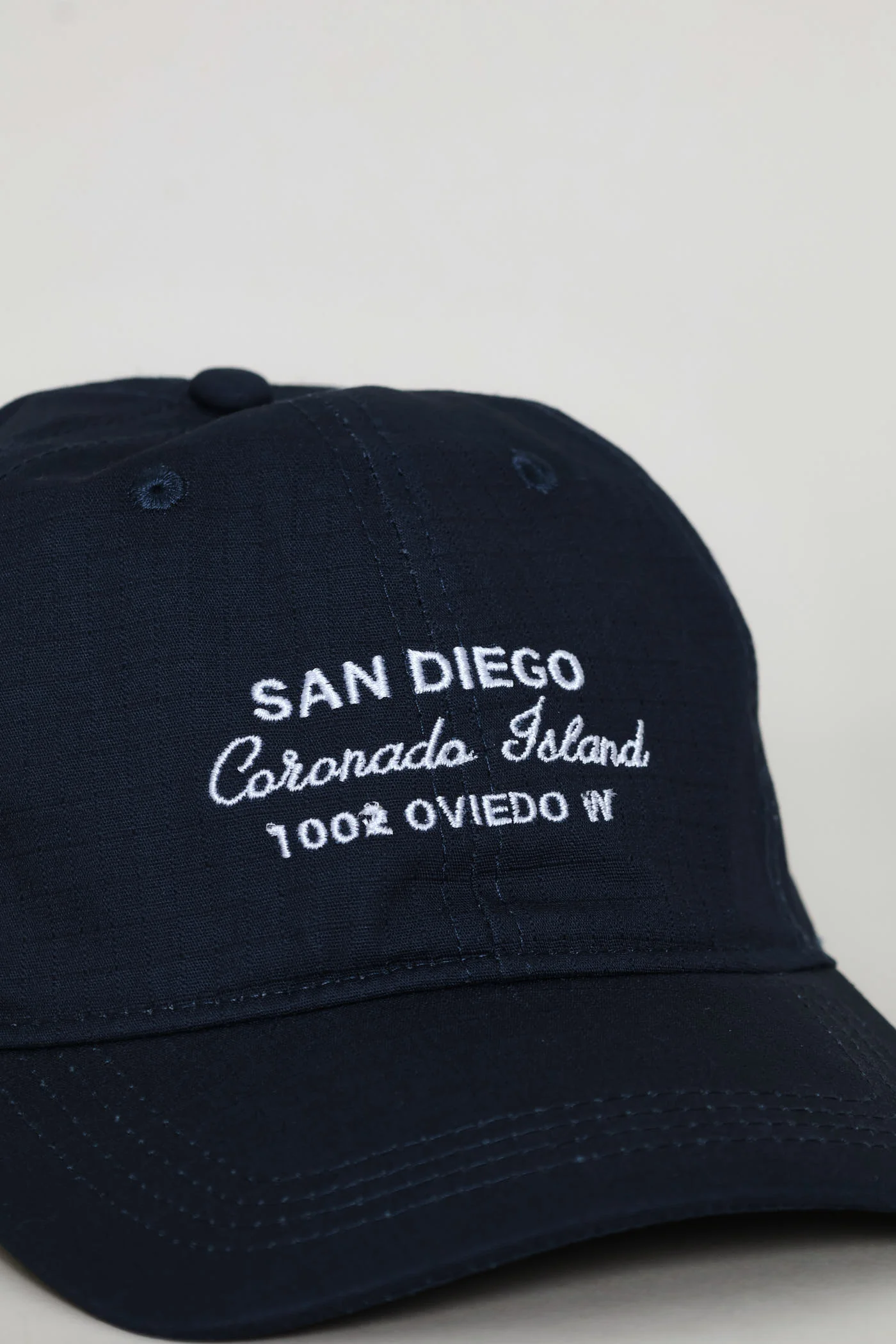 Embroidered Cap - Navy - Image 2