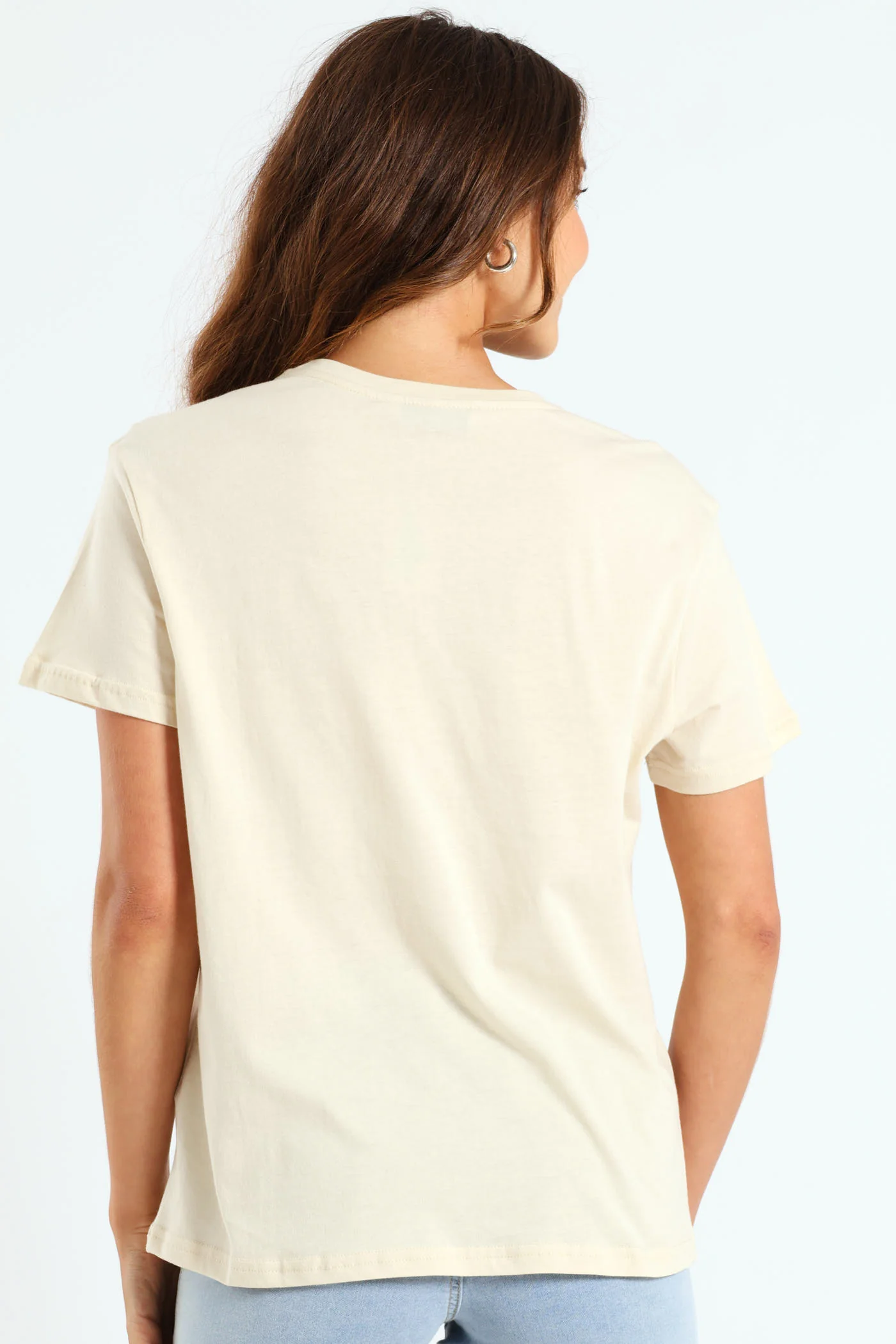 Embroidered Ciao Belle Glitter Vespa Tee - Cream - Image 3