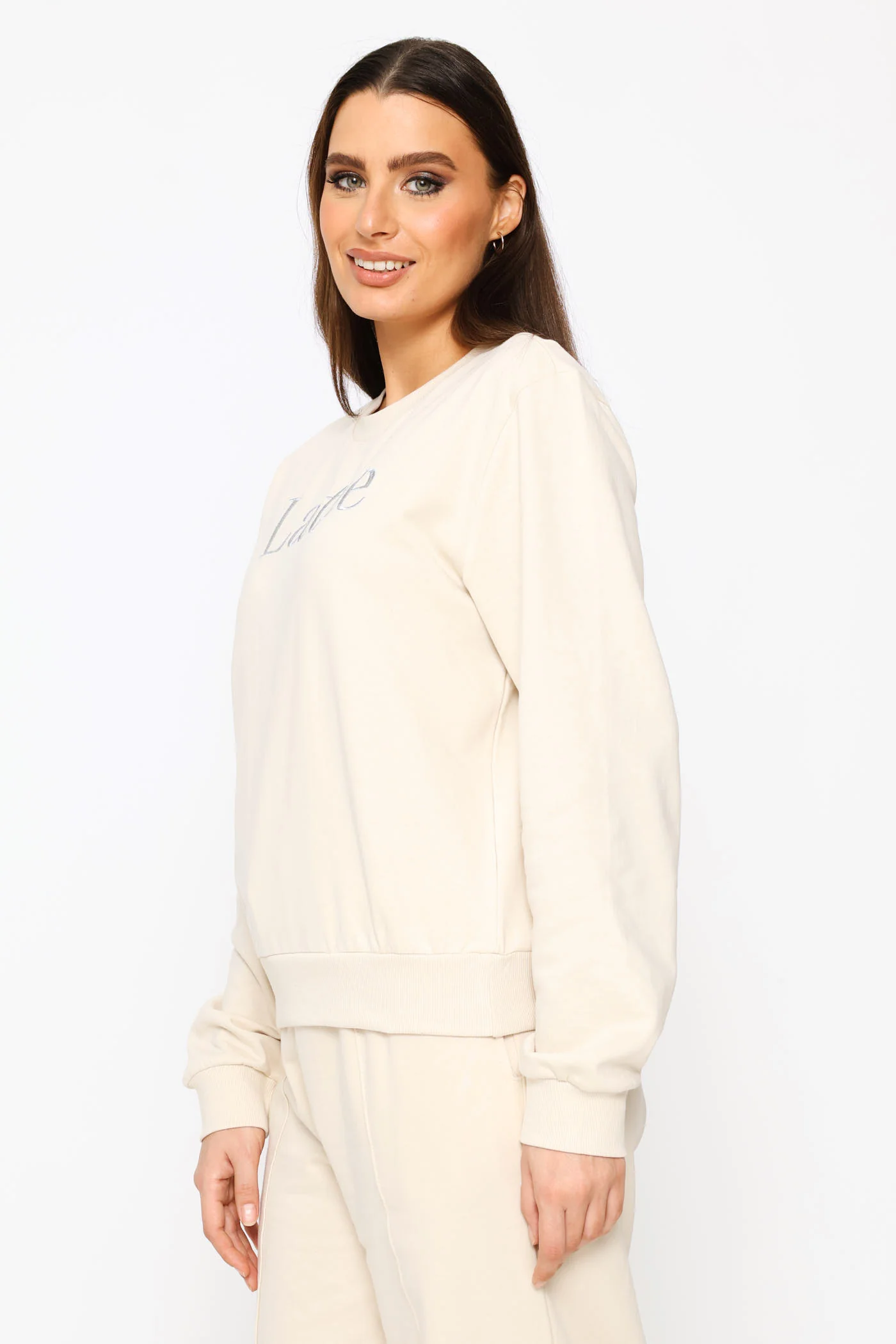 Embroidered Cotton Pullover - Light Stone - Image 3
