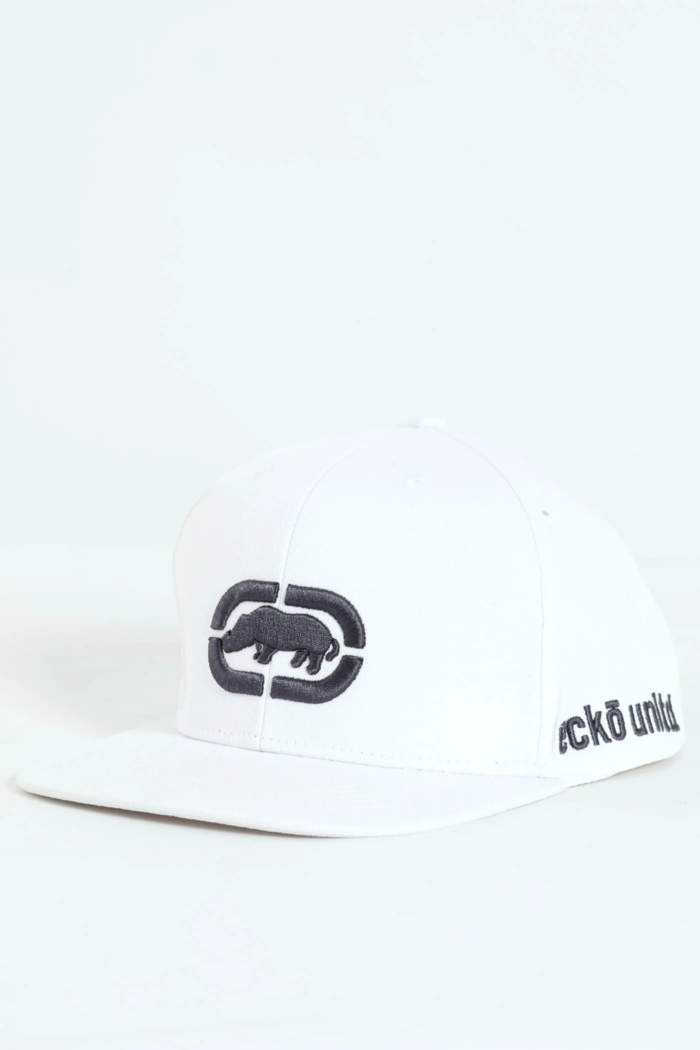 Embroidered Flat Cap - White - Image 3