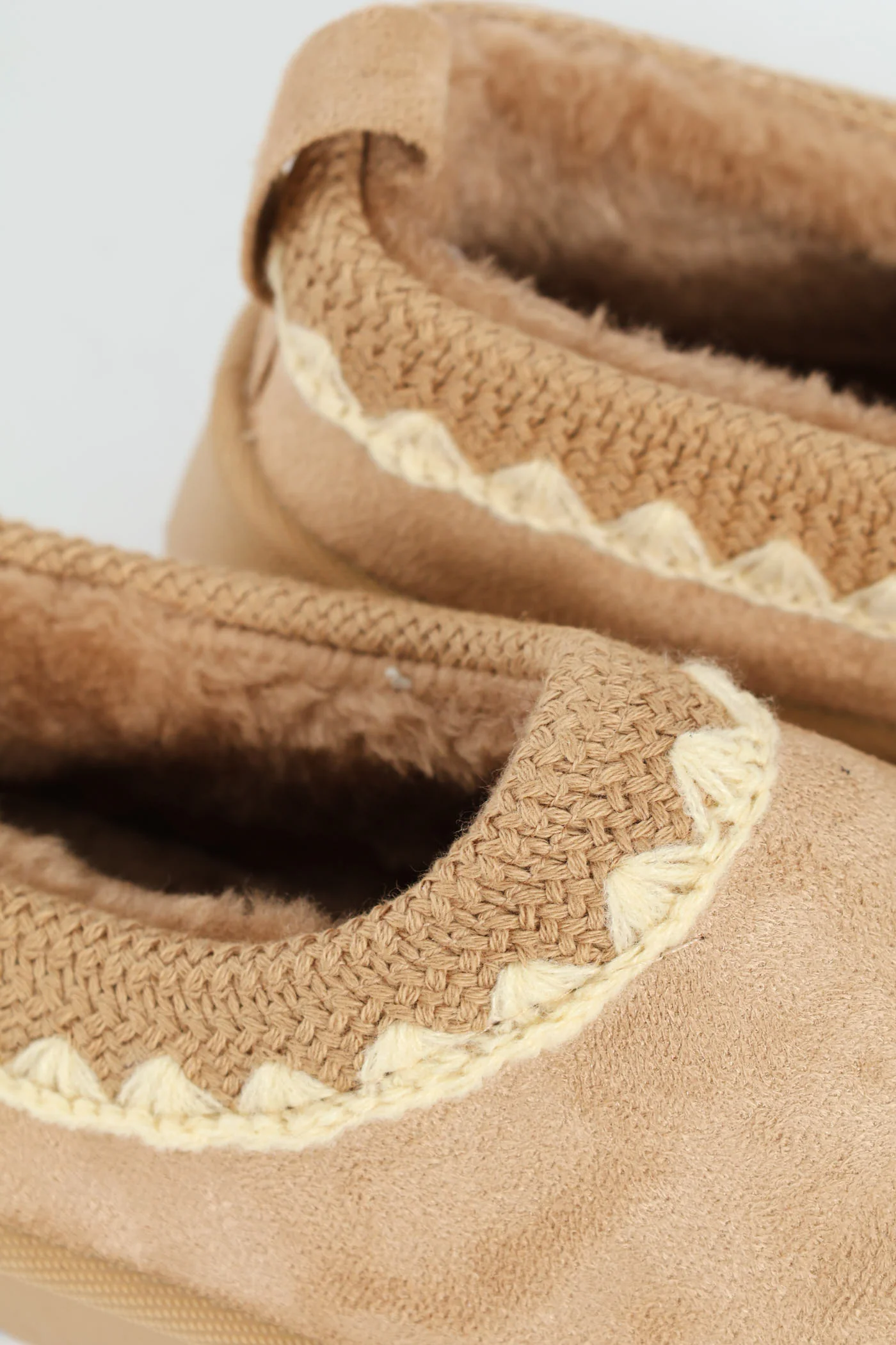 Embroidered Flatform Mule Slipper - Stone - Image 2