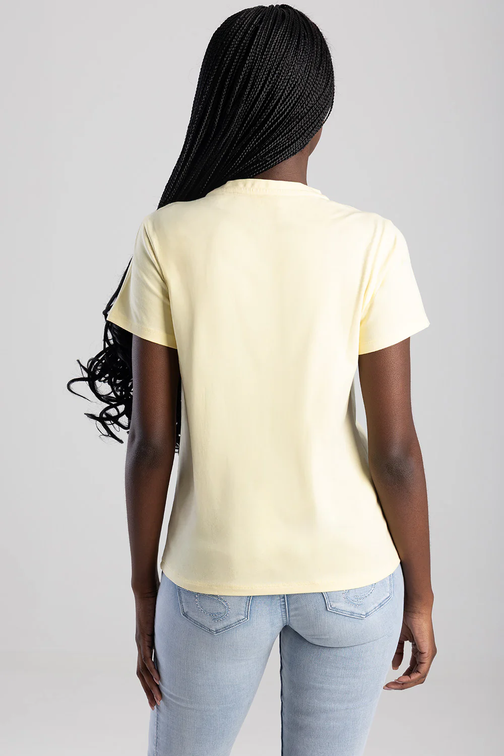 Embroidered Heart Regular T-Shirt - Yellow - Image 4